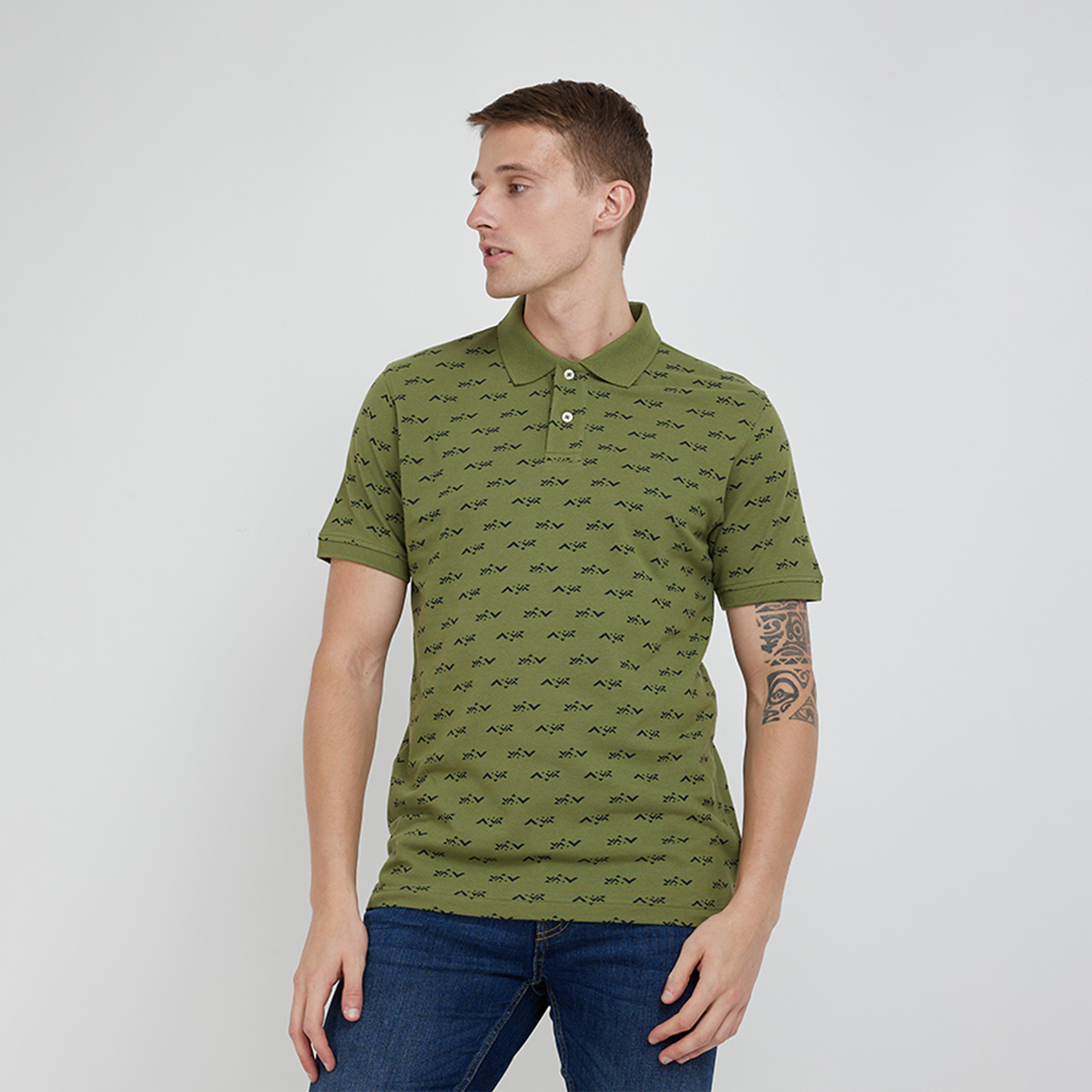 ايروبوستيل- تي شيرت بولو مطبوع وأكمام قصيرة وياقة-men-clothing-tshirtsandpolos-polos-image-5