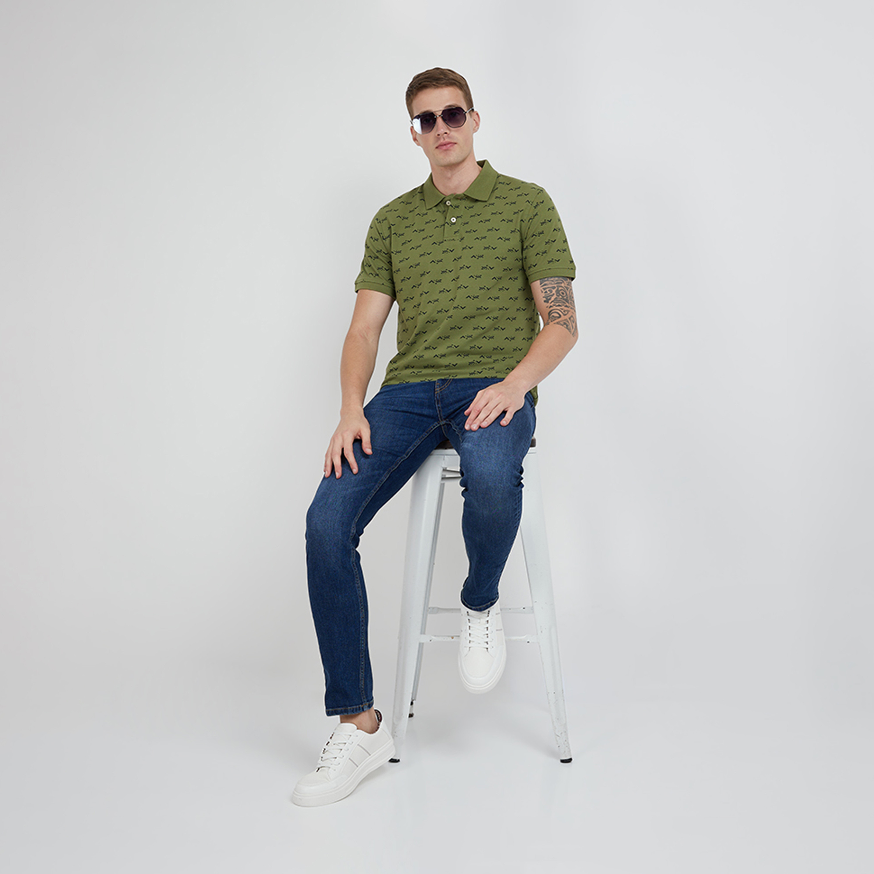 ايروبوستيل- تي شيرت بولو مطبوع وأكمام قصيرة وياقة-men-clothing-tshirtsandpolos-polos-image-6