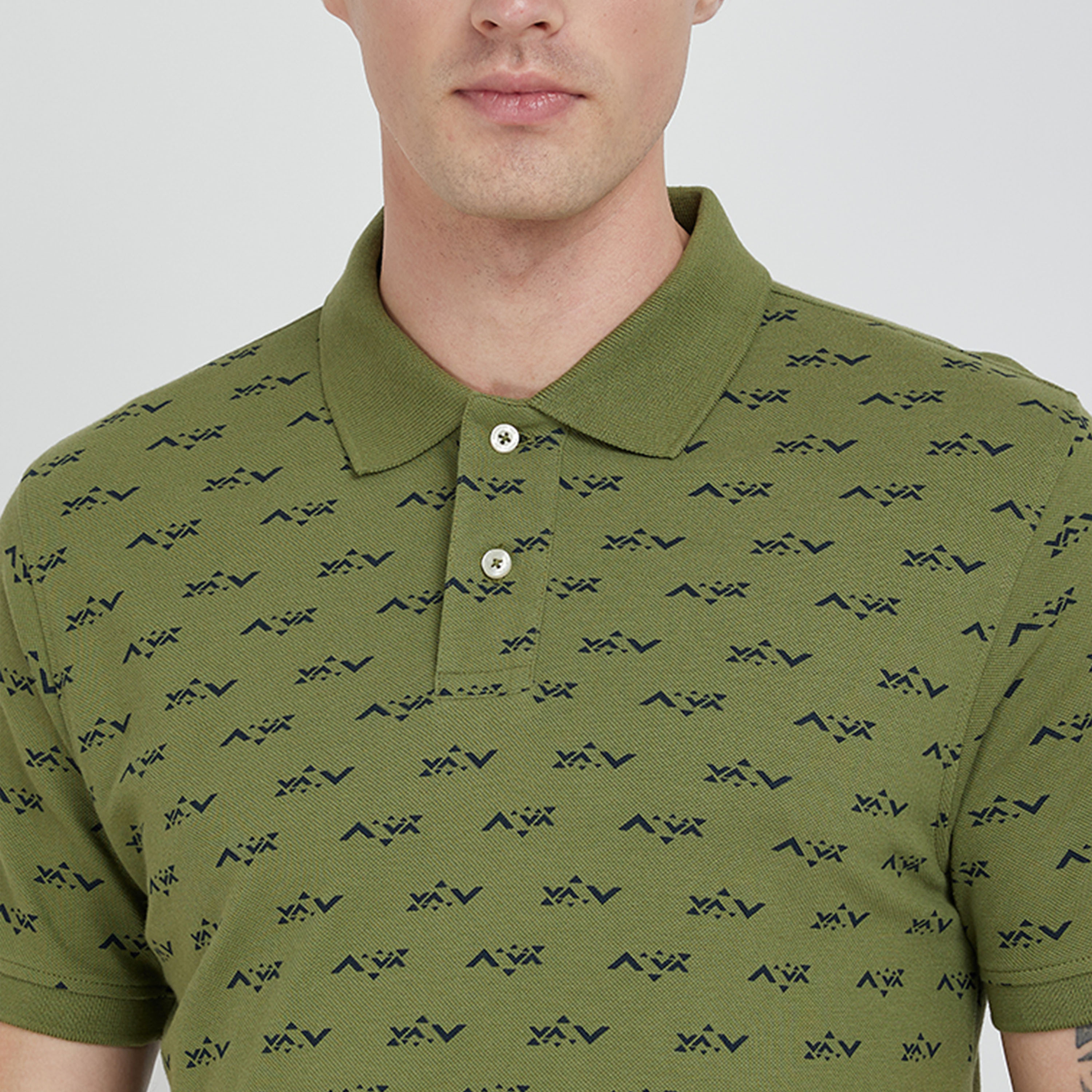 ايروبوستيل- تي شيرت بولو مطبوع وأكمام قصيرة وياقة-men-clothing-tshirtsandpolos-polos-image-7