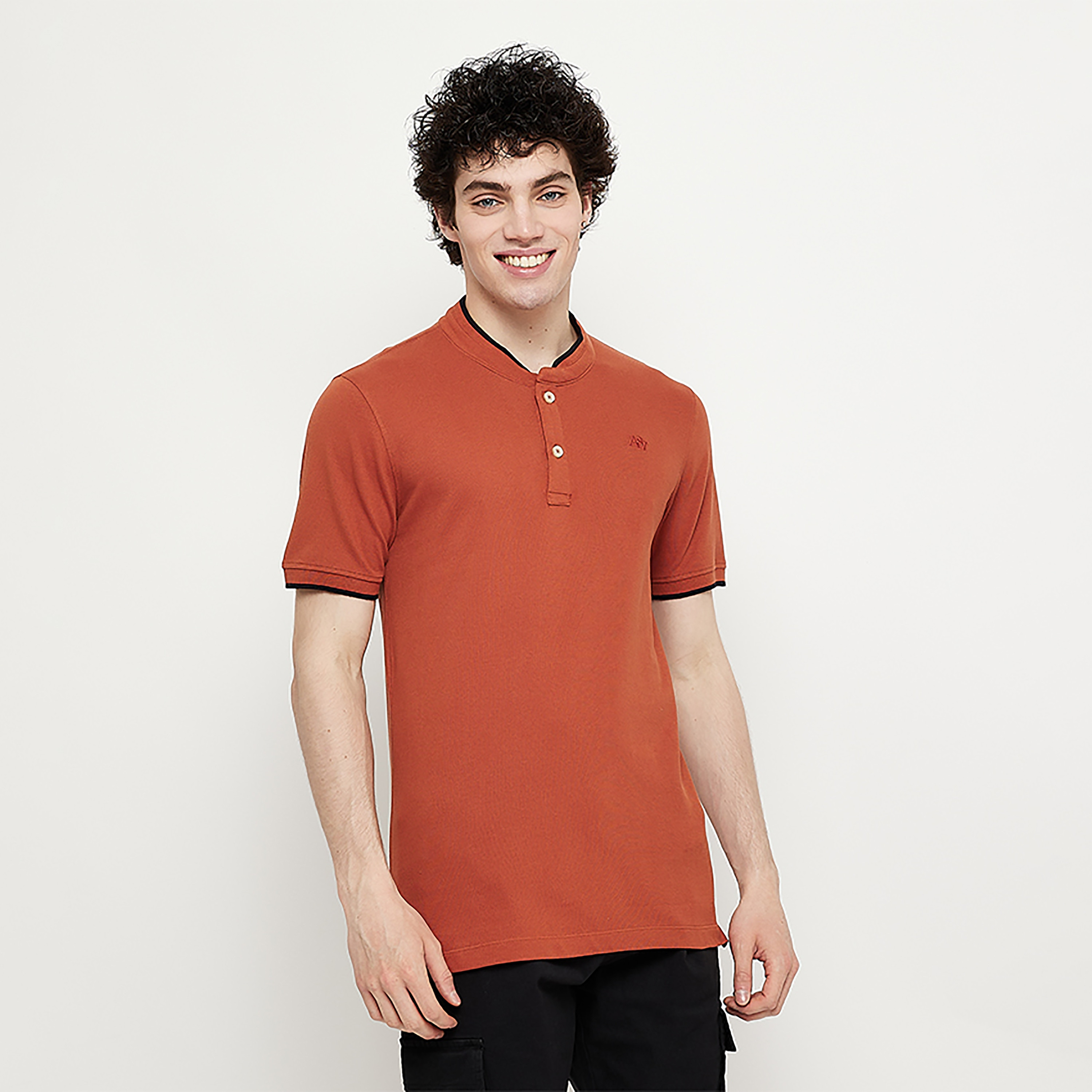 هينلي تي شيرت من ايروبوستال سادة بأكمام قصيرة-men-clothing-tshirtsandpolos-polos-image-5