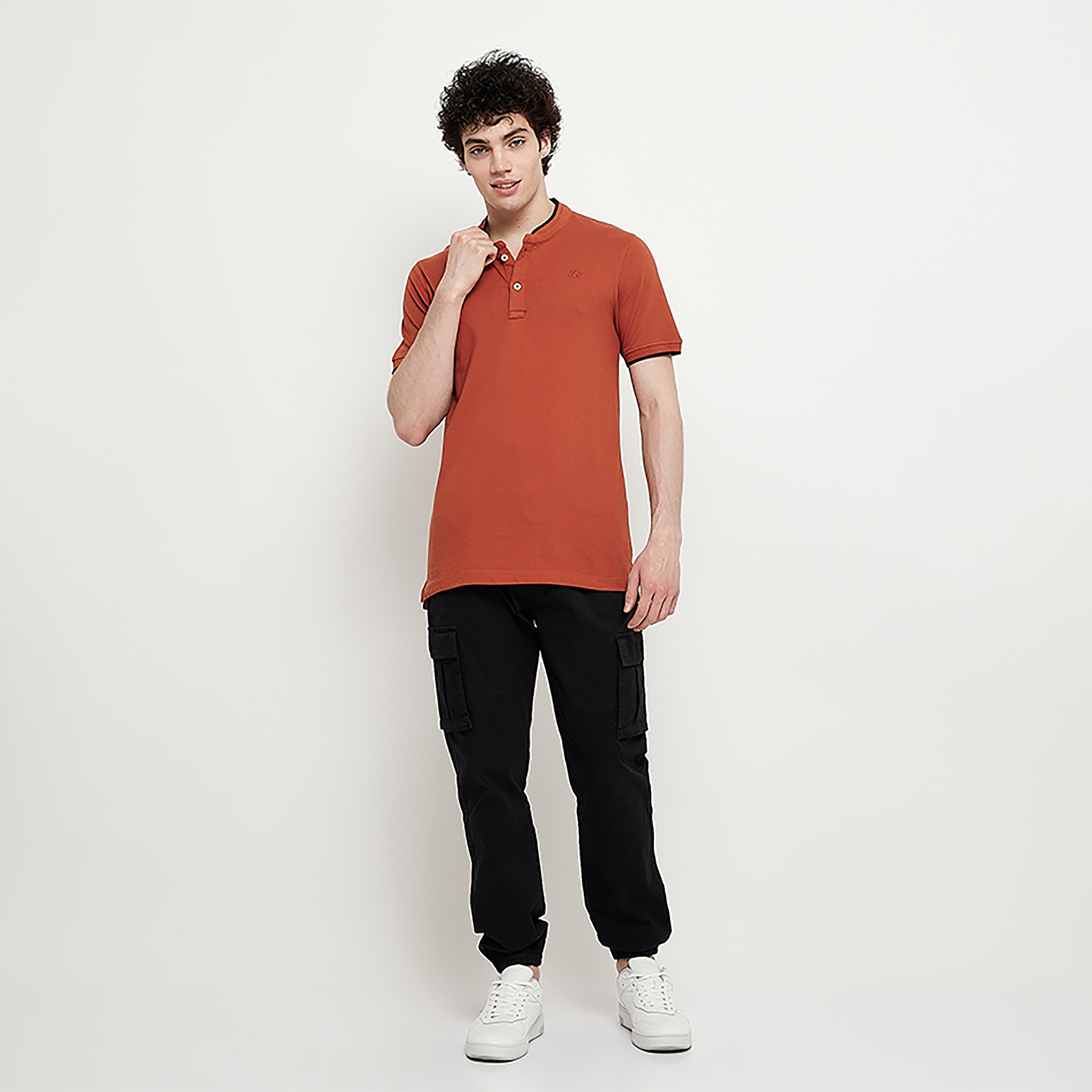 هينلي تي شيرت من ايروبوستال سادة بأكمام قصيرة-men-clothing-tshirtsandpolos-polos-image-6