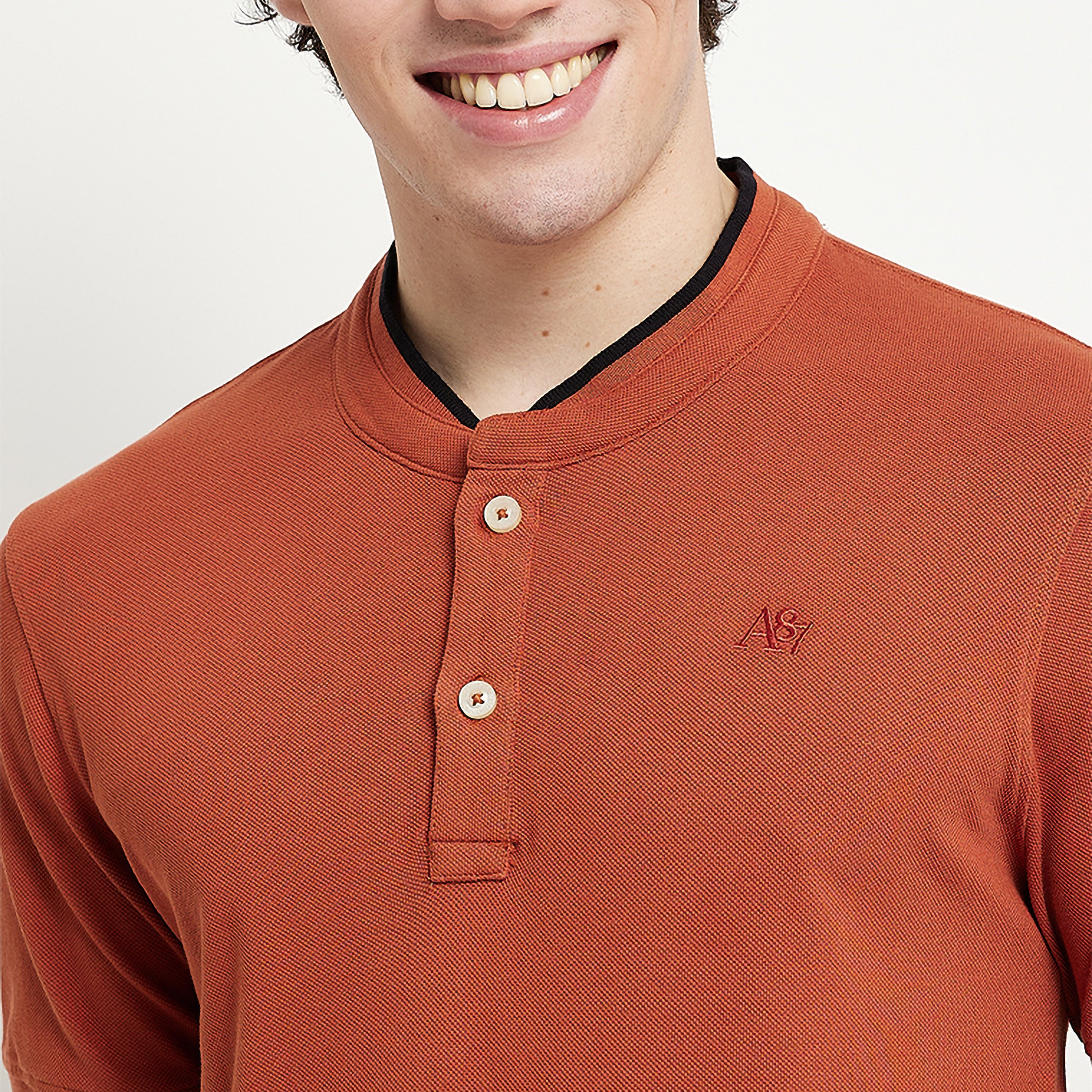 هينلي تي شيرت من ايروبوستال سادة بأكمام قصيرة-men-clothing-tshirtsandpolos-polos-image-7