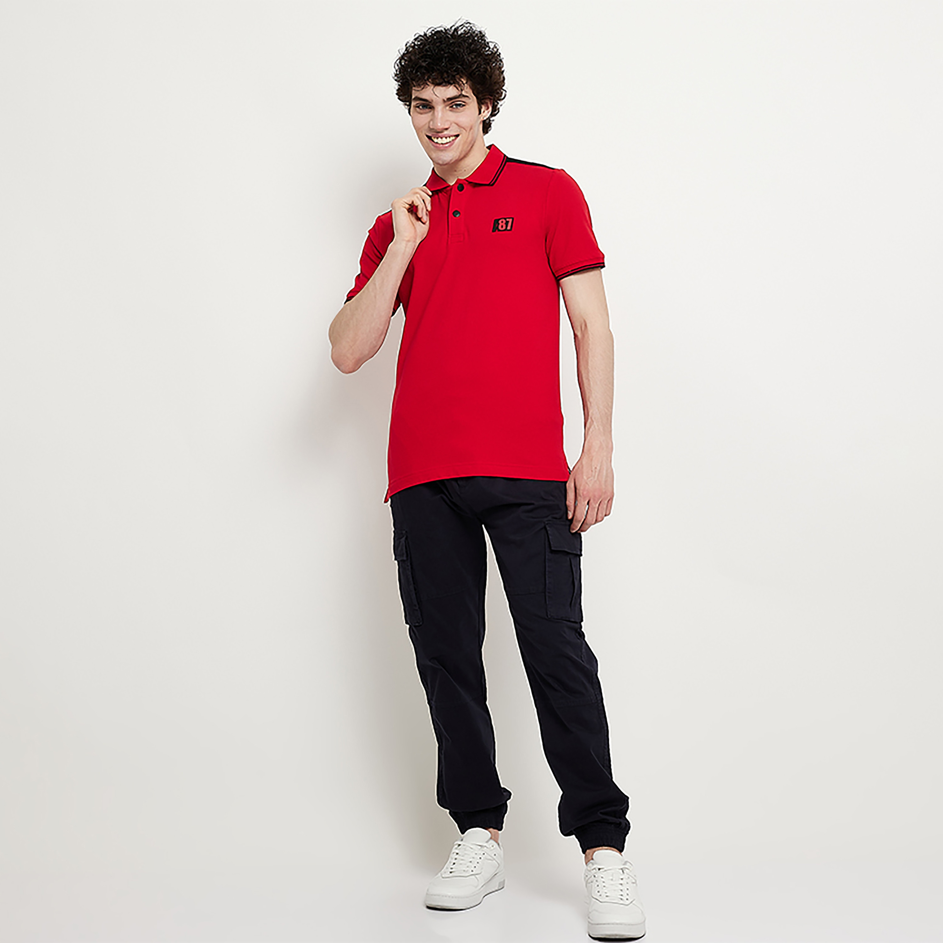 بولو تي شيرت سادة ذو ياقة من ايروبوستال بأكمام قصيرة-men-clothing-tshirtsandpolos-polos-image-2