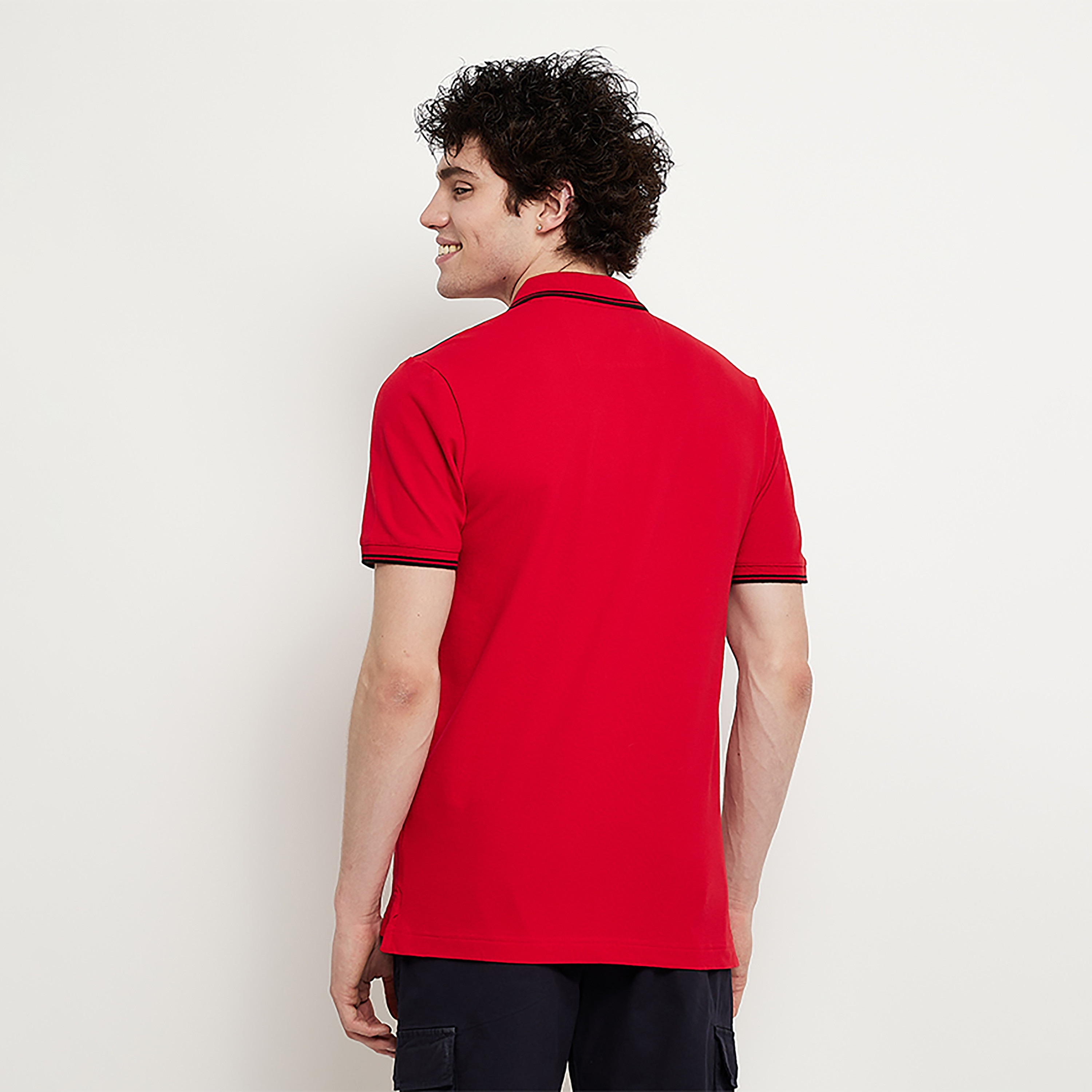 بولو تي شيرت سادة ذو ياقة من ايروبوستال بأكمام قصيرة-men-clothing-tshirtsandpolos-polos-image-4