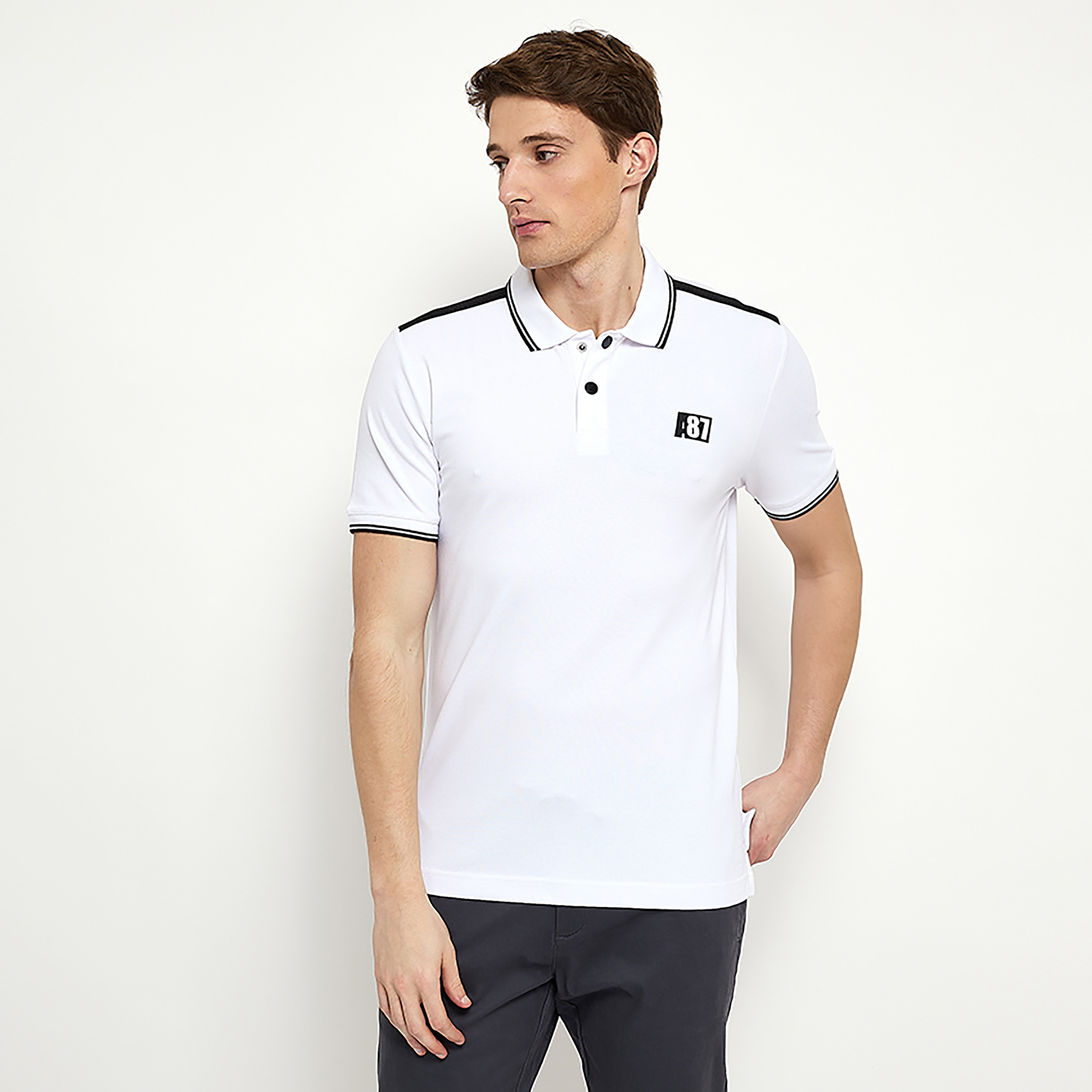 بولو تي شيرت سادة ذو ياقة من ايروبوستال بأكمام قصيرة-men-clothing-tshirtsandpolos-polos-image-5