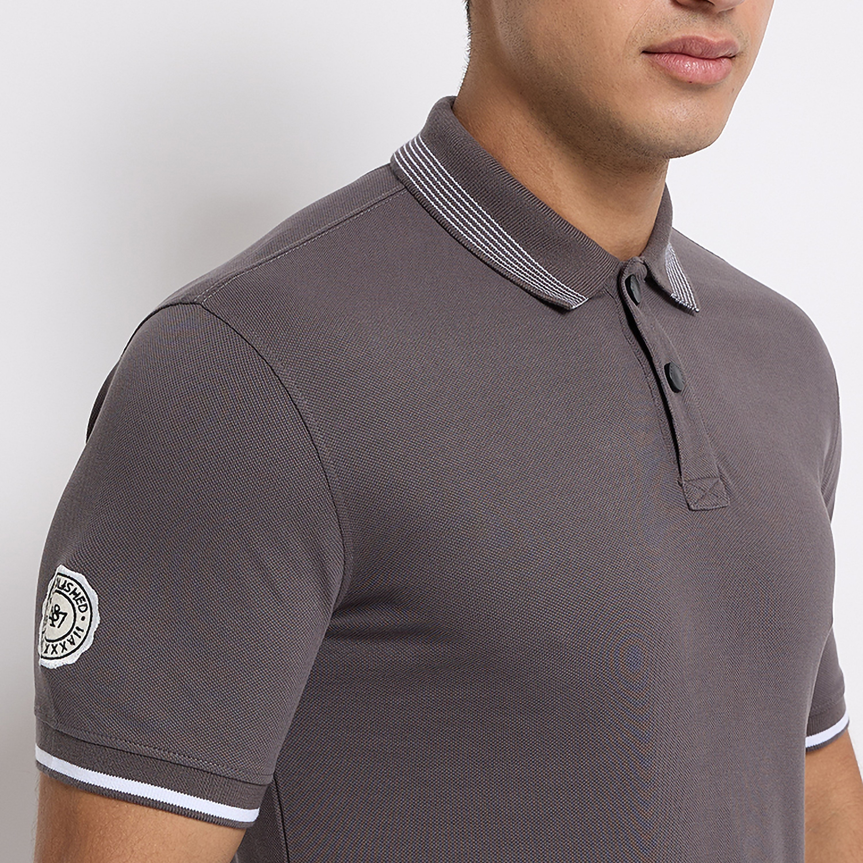 بولو تي شيرت سادة ذو ياقة من ايروبوستال بأكمام قصيرة-men-clothing-tshirtsandpolos-polos-image-3