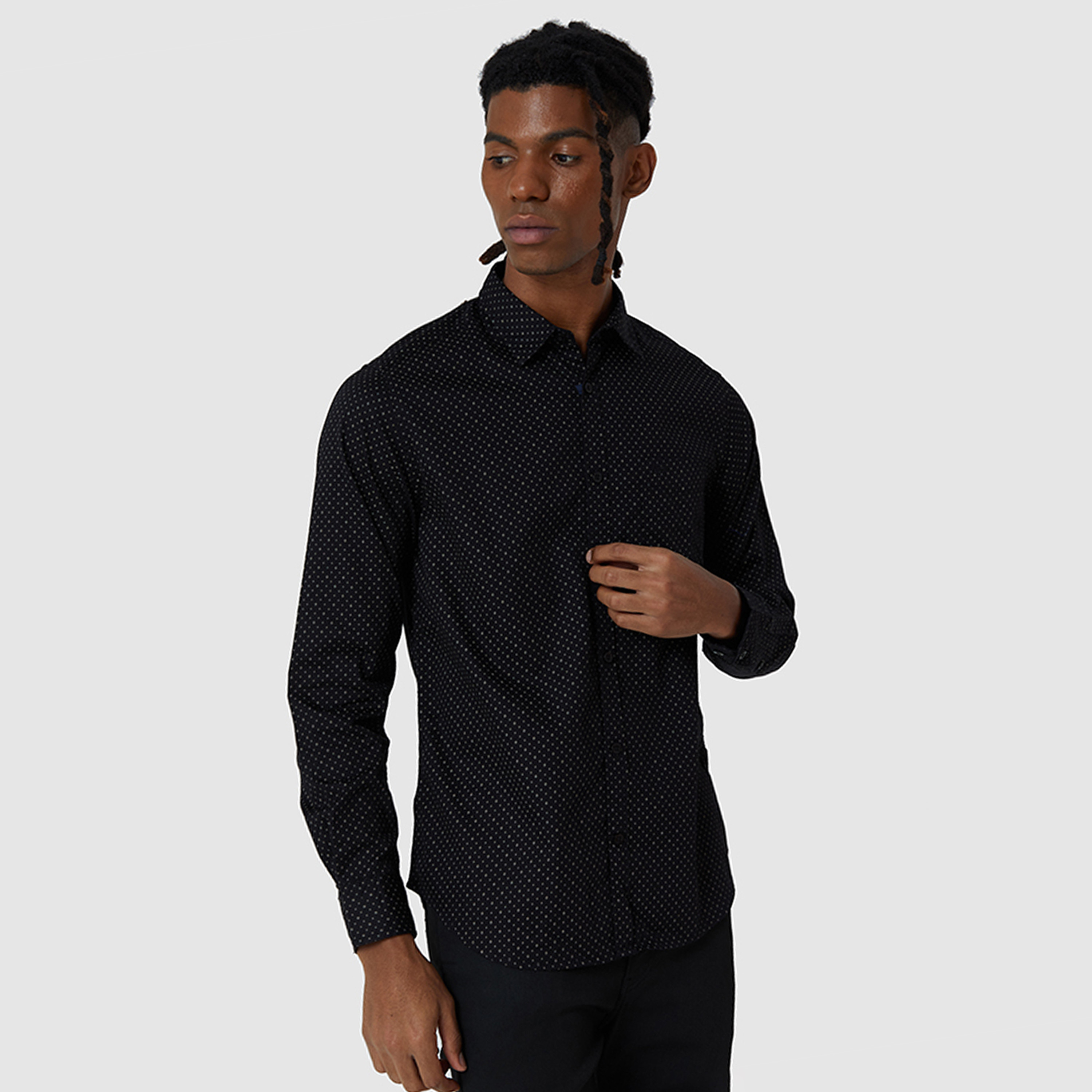 Aeropostale Printed Collared Long Sleeves Men's Shirt-men-clothing-shirts-image-1