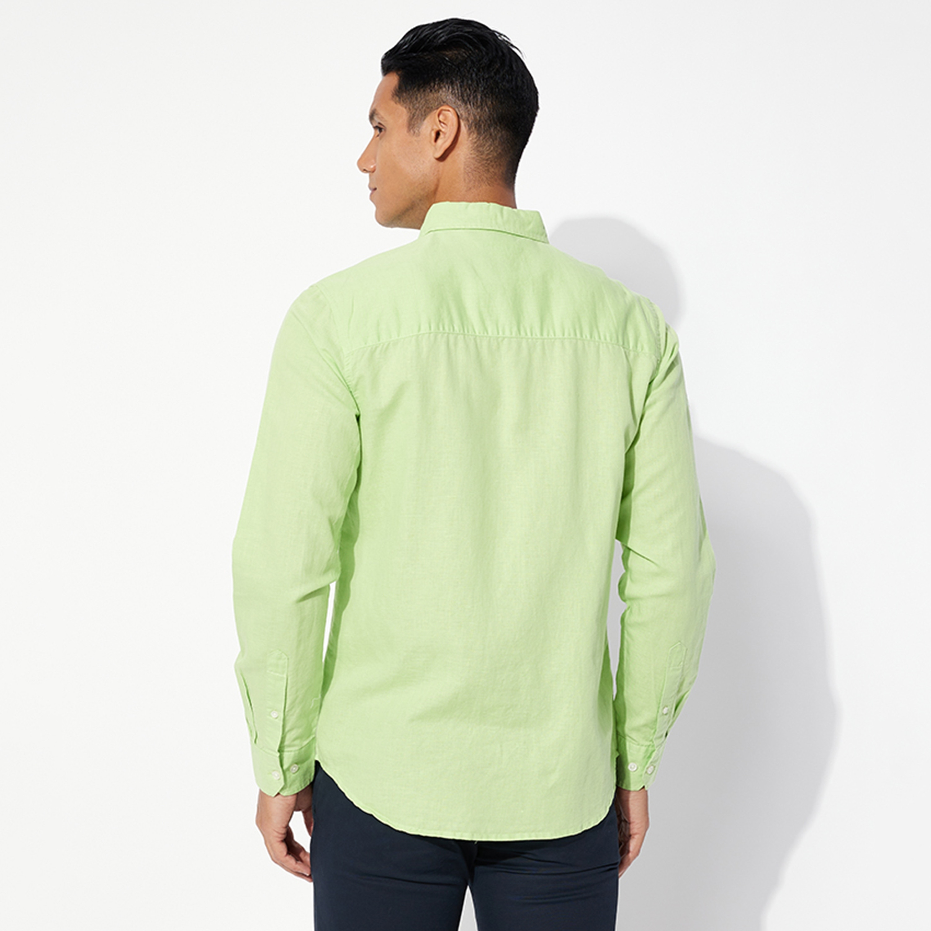 Aeropostale Plain Button-Down Collar Long Sleeves Men's Shirt-men-clothing-shirts-image-4