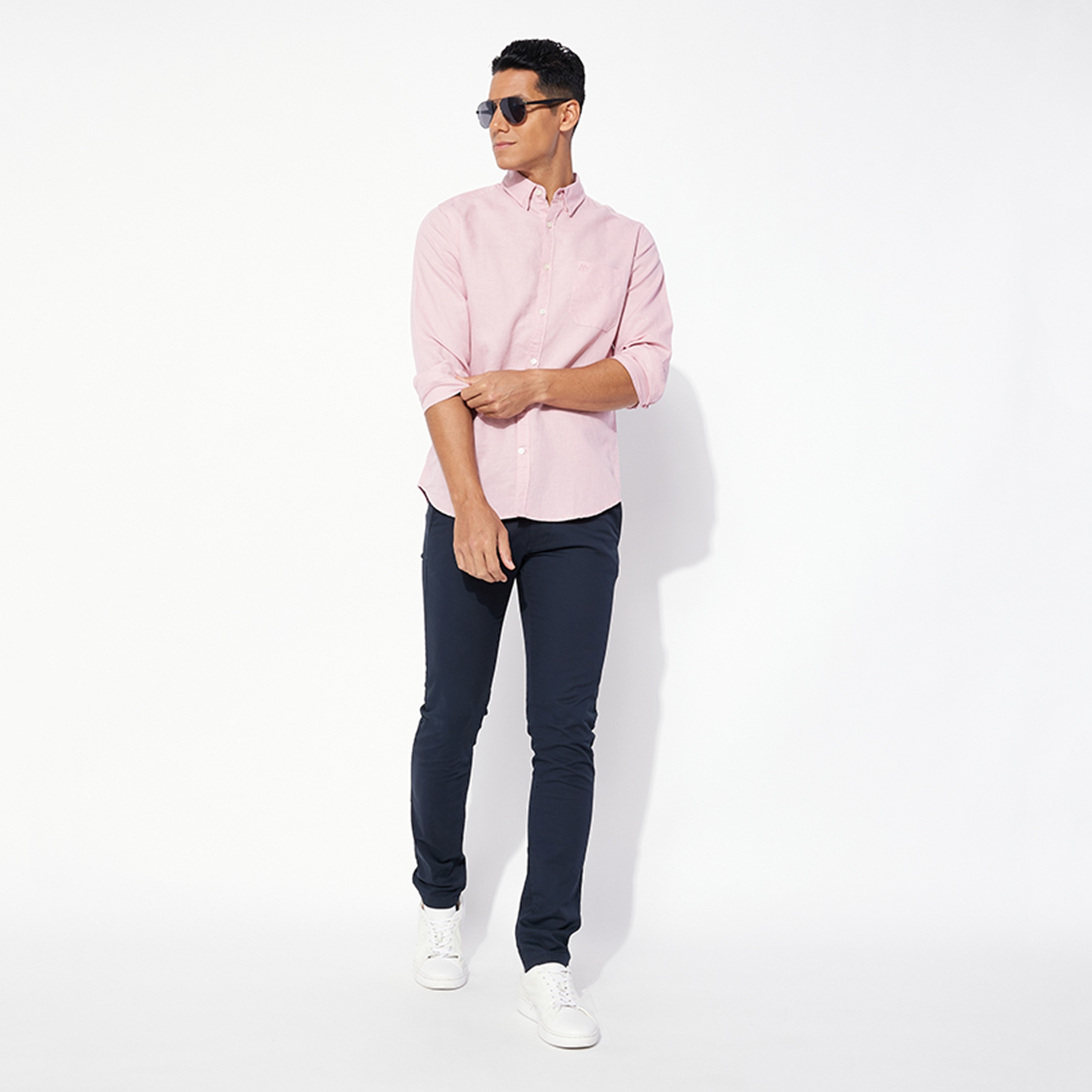 Aeropostale Plain Button-Down Collar Long Sleeves Men's Shirt-men-clothing-shirts-image-6