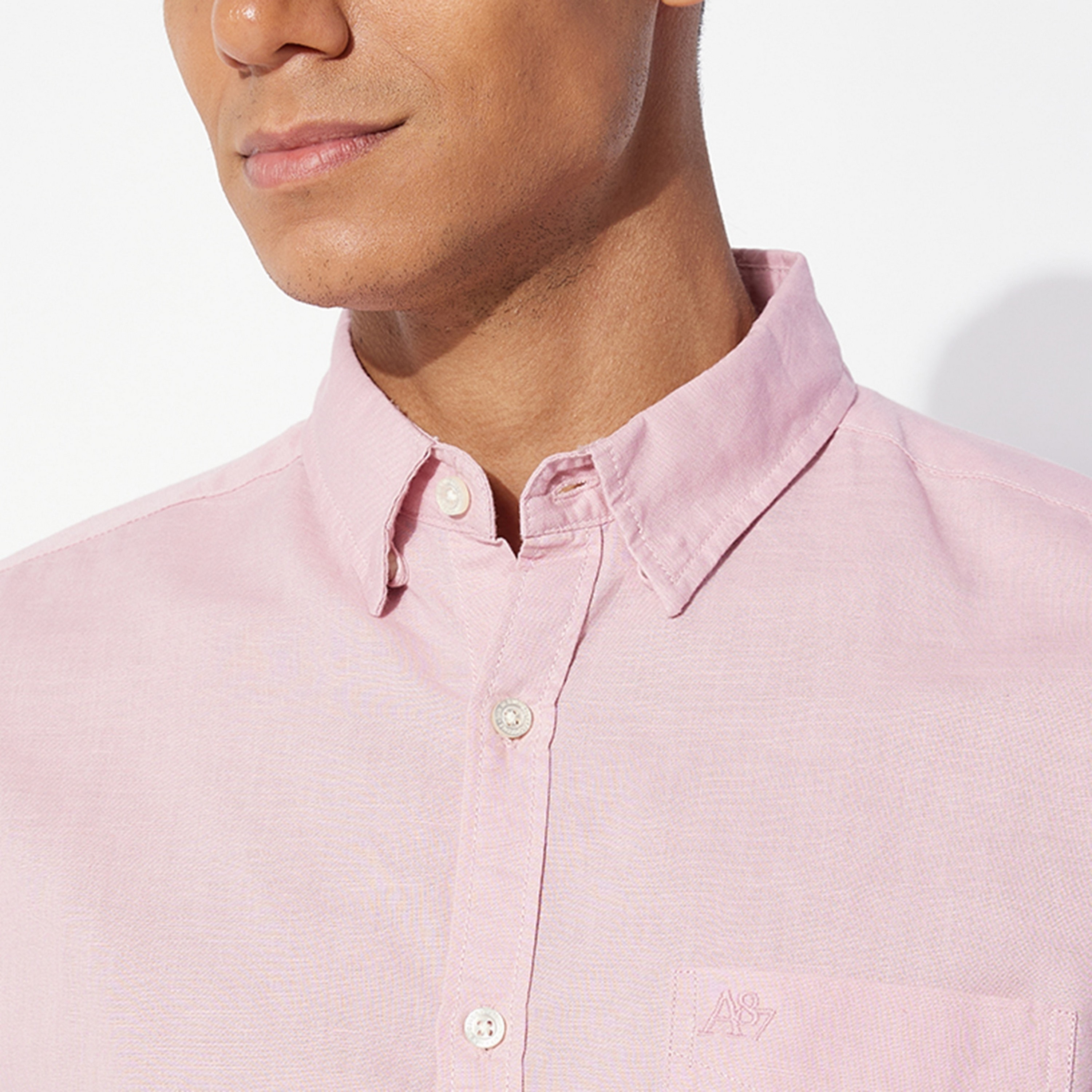Aeropostale Plain Button-Down Collar Long Sleeves Men's Shirt-men-clothing-shirts-image-7