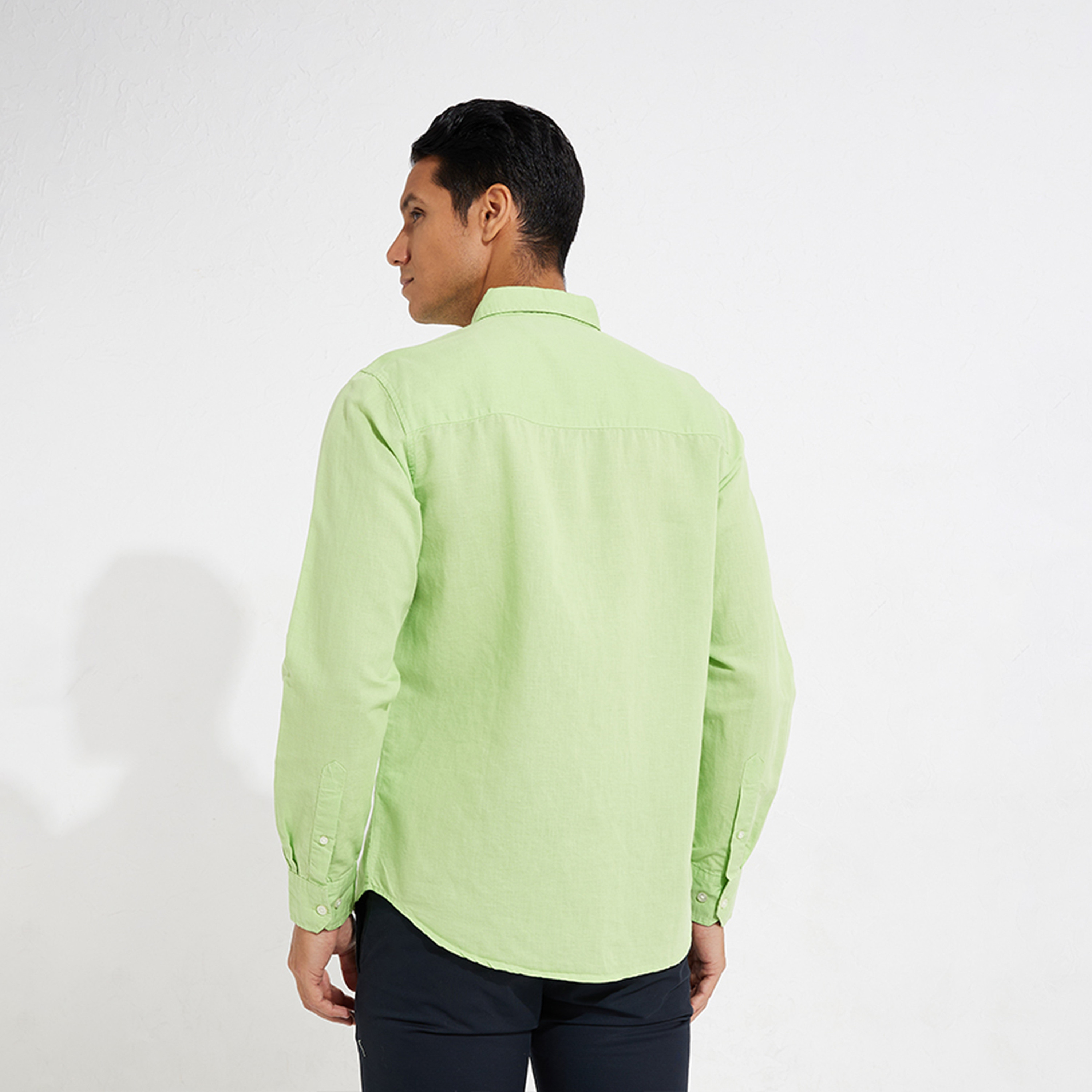 ايروبوستيل- قميص رجالي سادة بأكمام طويلة وياقة-men-clothing-shirts-image-4