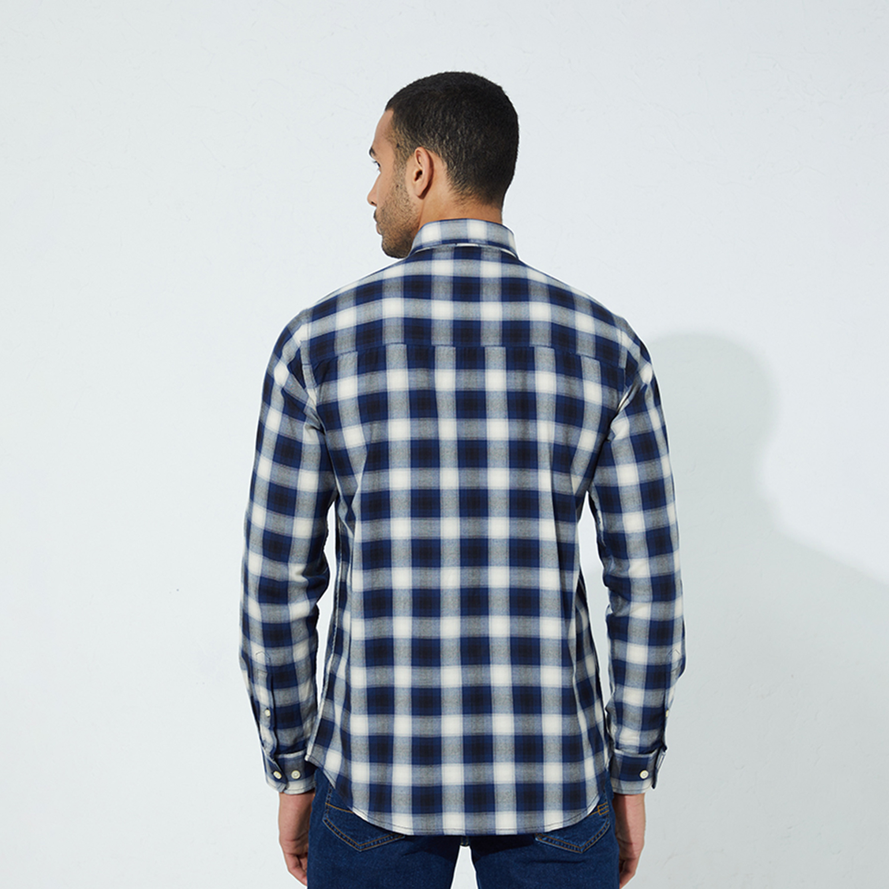 ايروبوستيل- قميص رجالي منقوش بأكمام طويلة وياقة-men-clothing-shirts-image-4