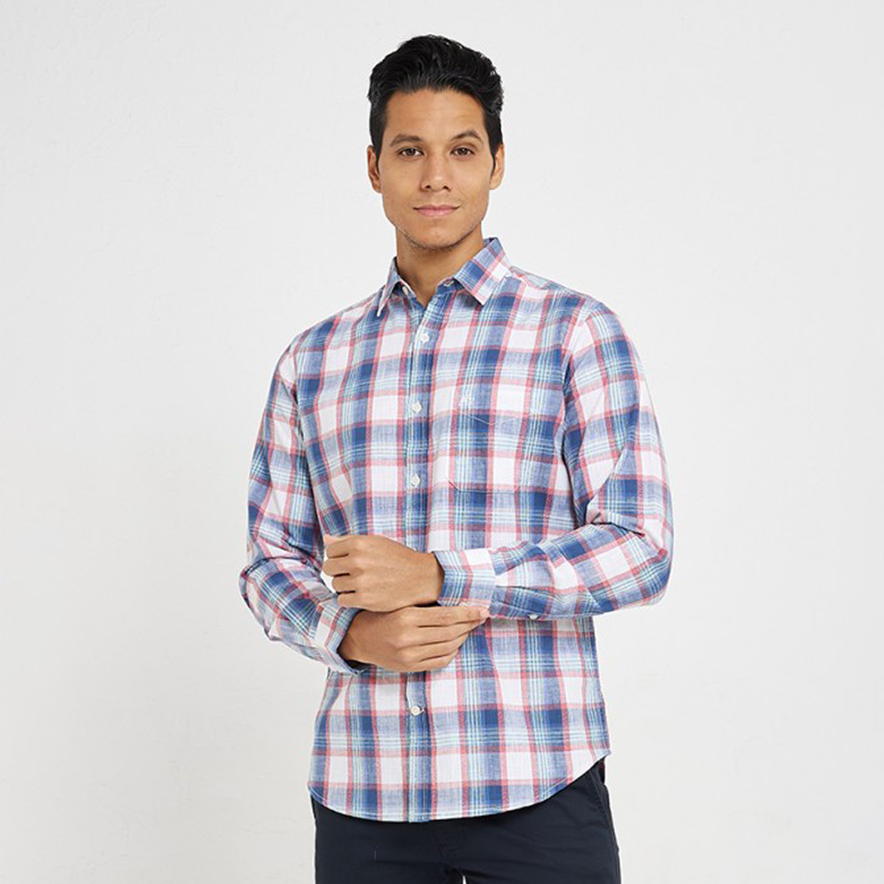 Aeropostale Checked Collared Long Sleeves Men's Shirt-men-clothing-shirts-image-1