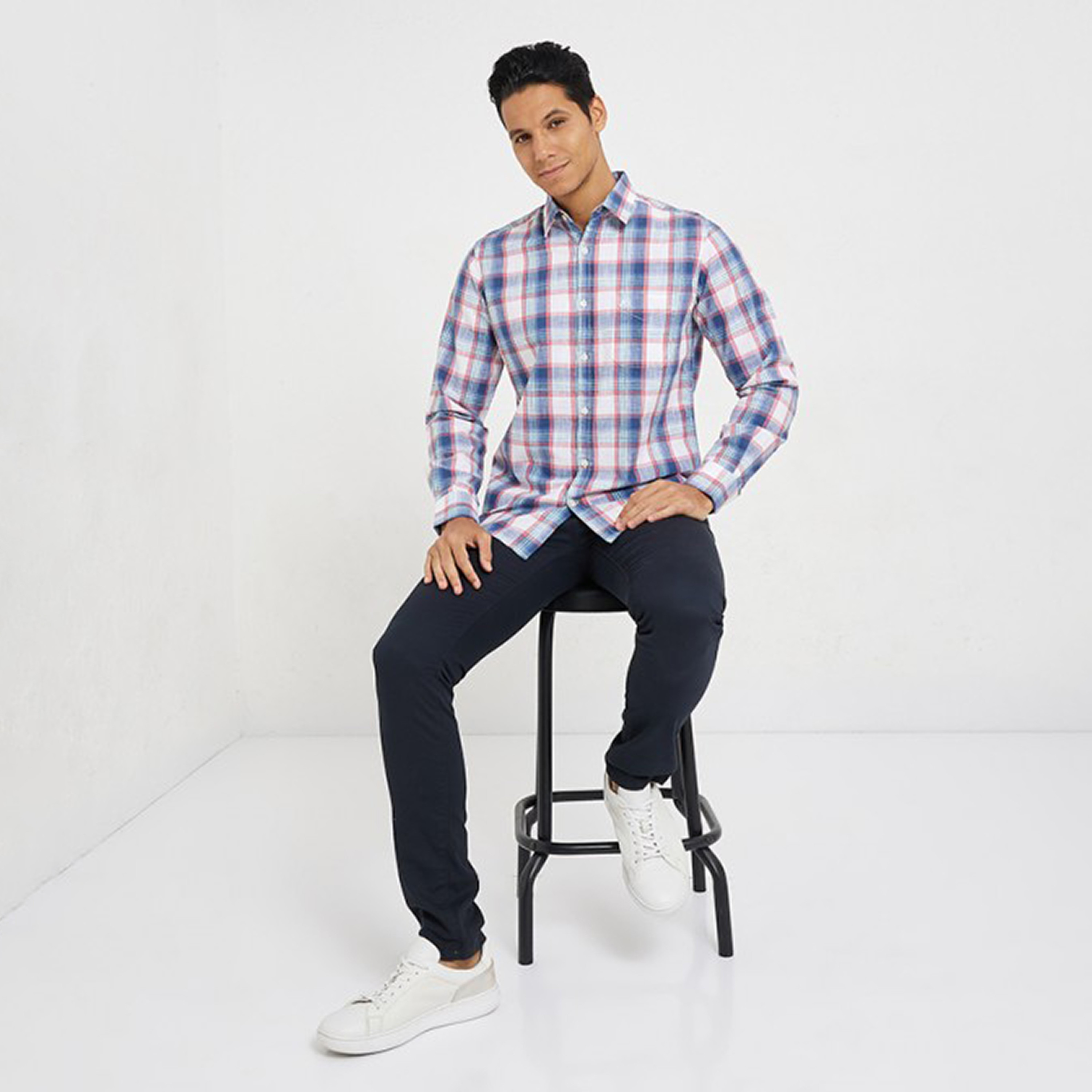 Aeropostale Checked Collared Long Sleeves Men's Shirt-men-clothing-shirts-image-2