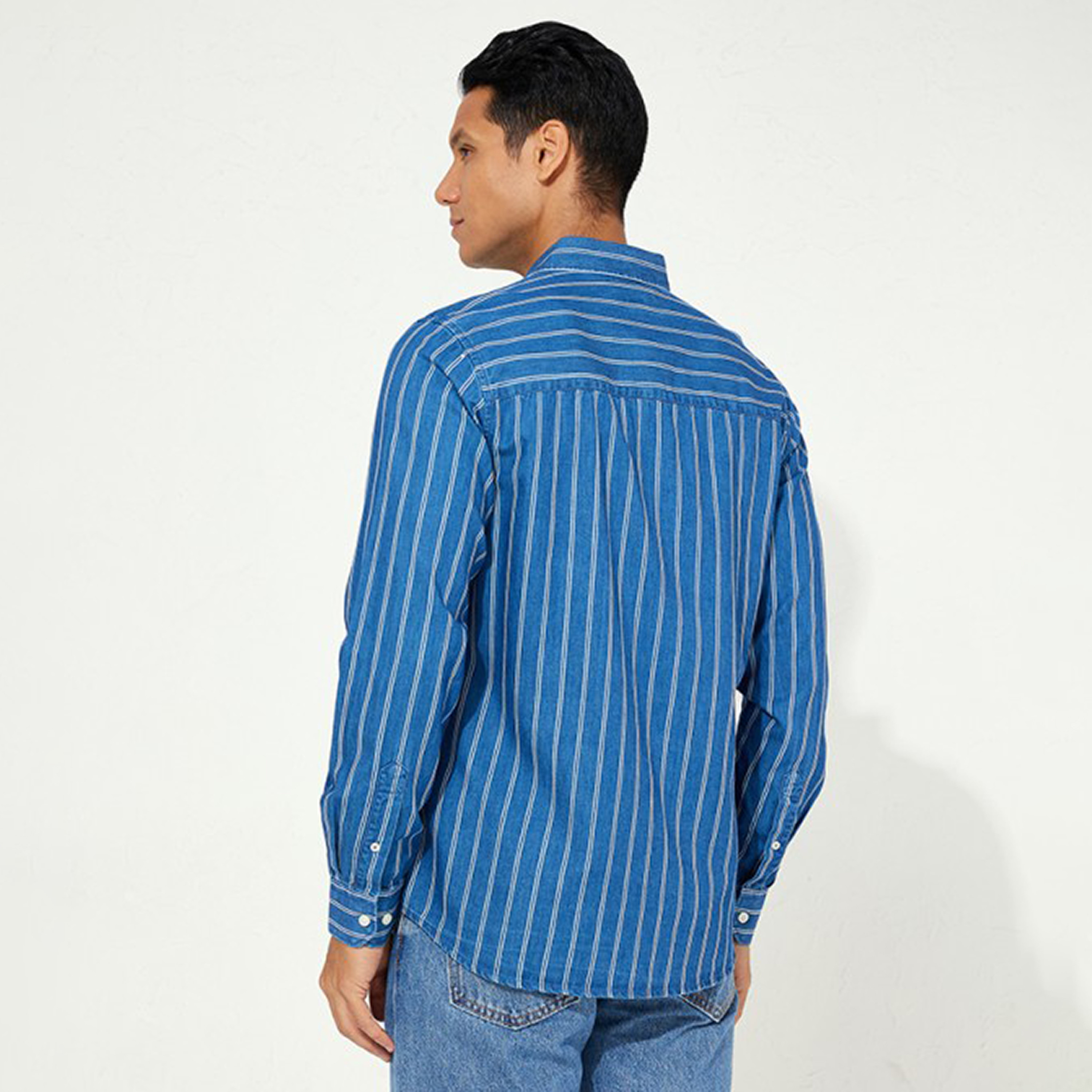 Aeropostale Striped Collared Long Sleeves Men's Shirt-men-clothing-shirts-image-4