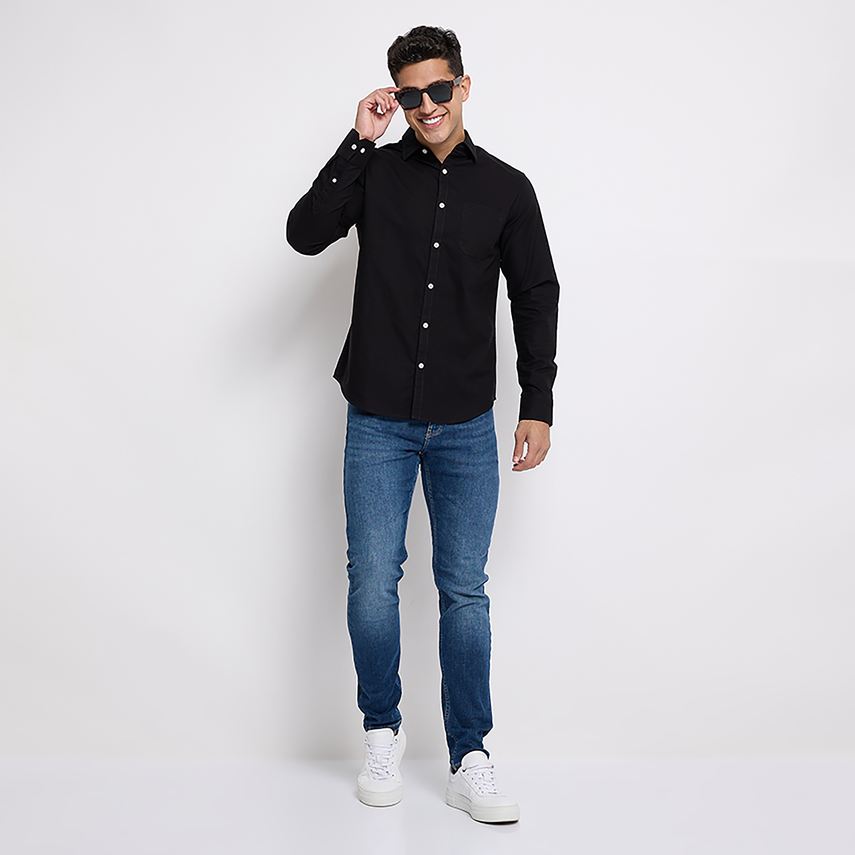 Aeropostale Plain Classic Collar Long Sleeves Shirt-men-clothing-shirts-image-2