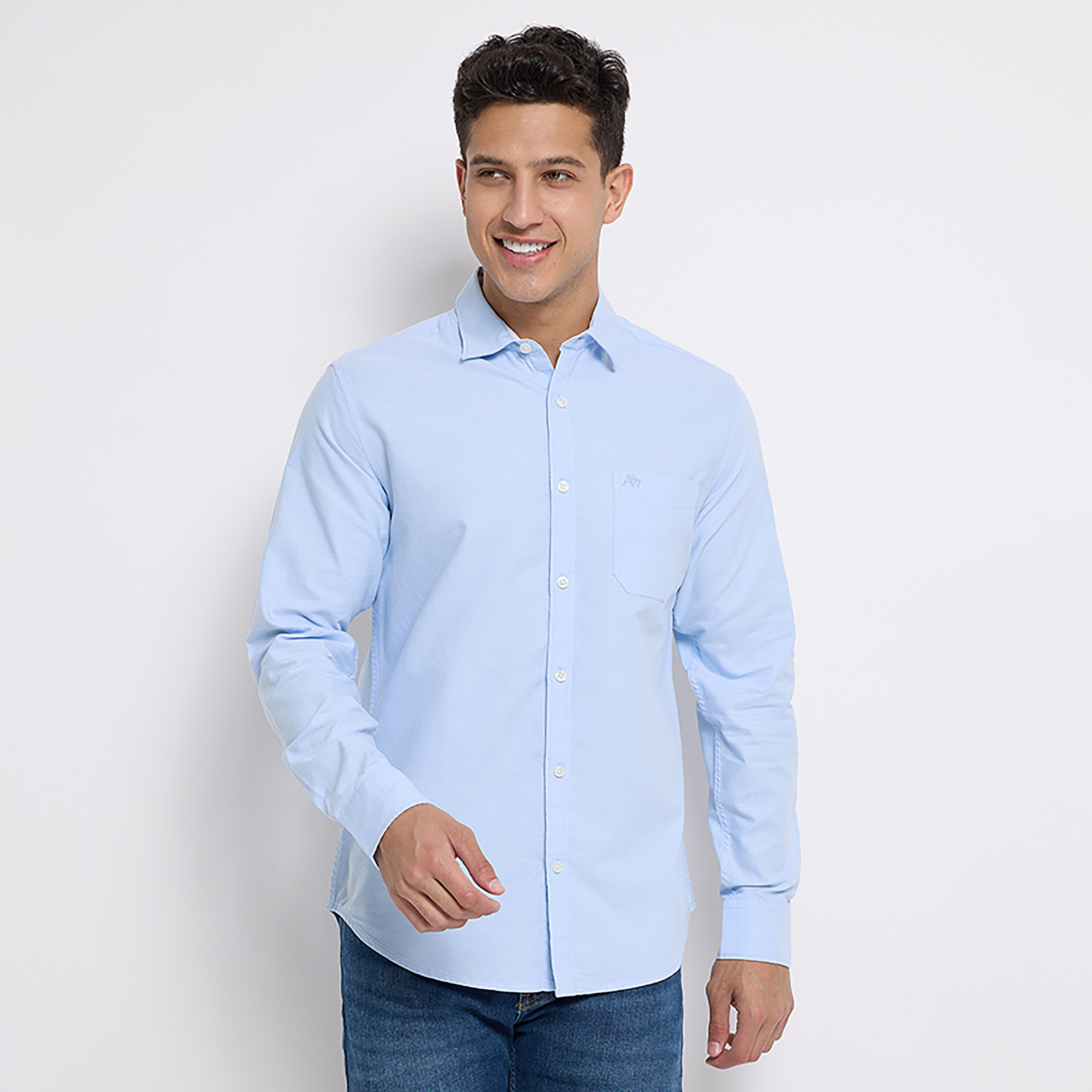Aeropostale Plain Classic Collar Long Sleeves Shirt-men-clothing-shirts-image-1