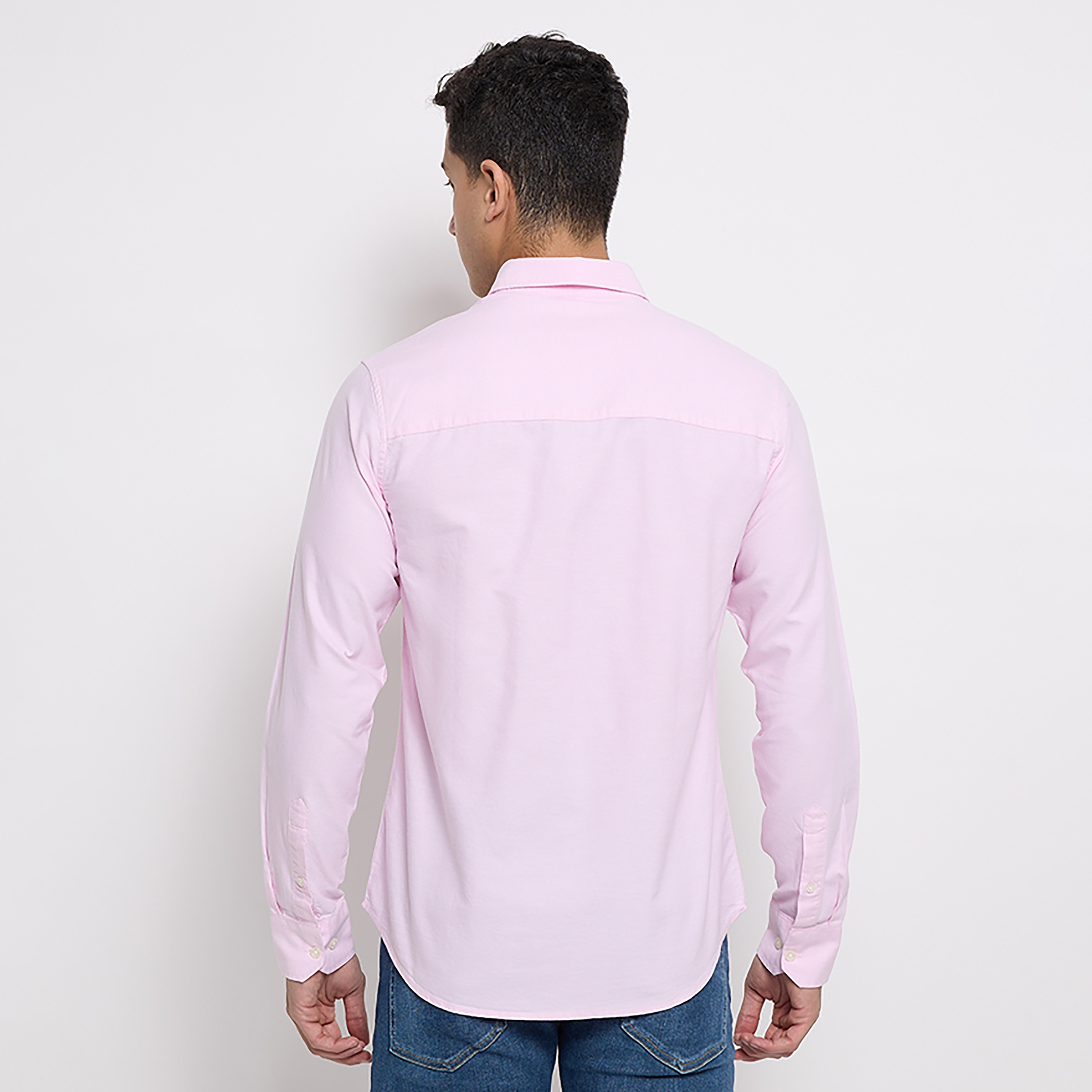 قميص بأكمام طويلة بياقة كلاسيكية سادة من ايروبوستال-men-clothing-shirts-image-4