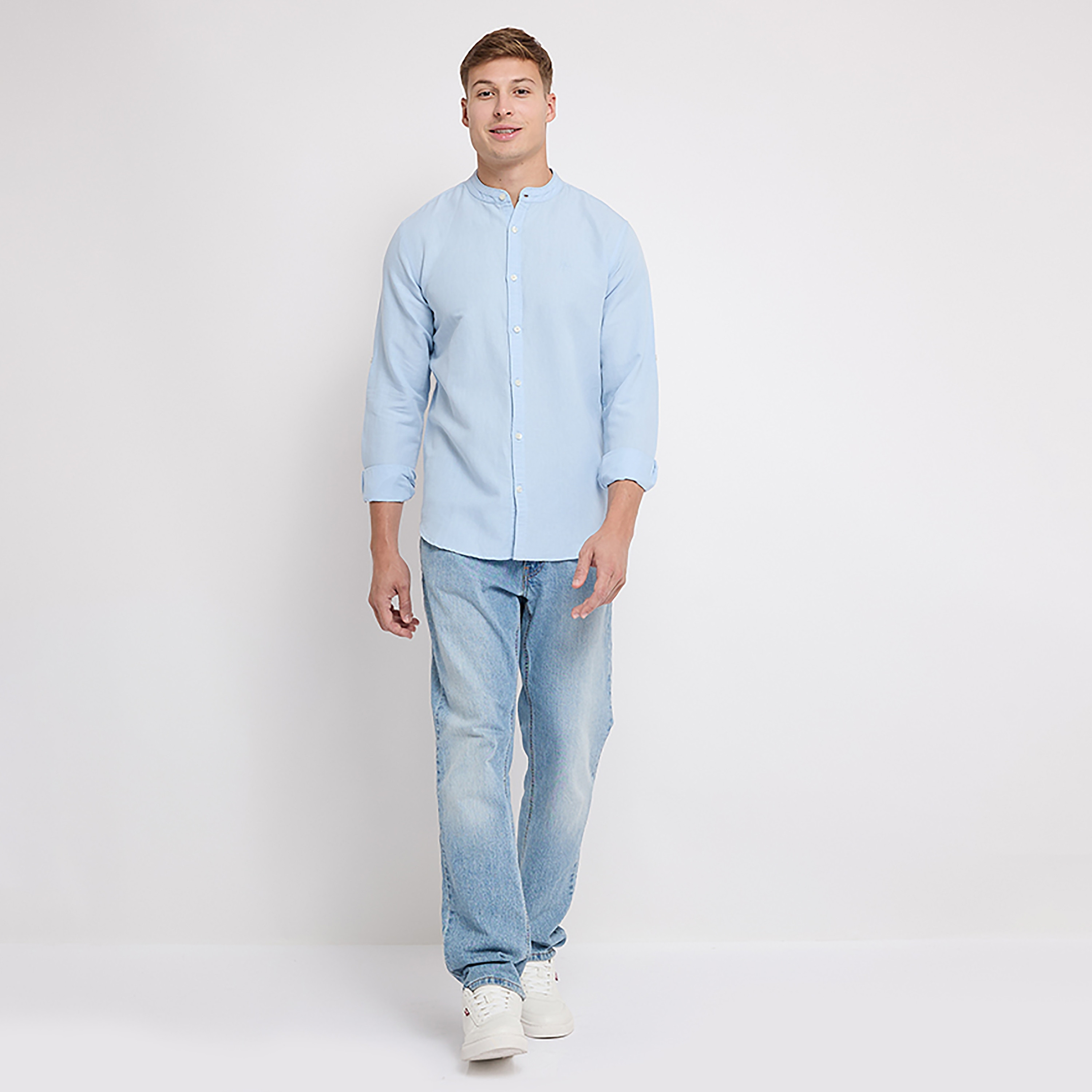 Aeropostale Plain Mandarin Collar Long Sleeves Shirt-men-clothing-shirts-image-10