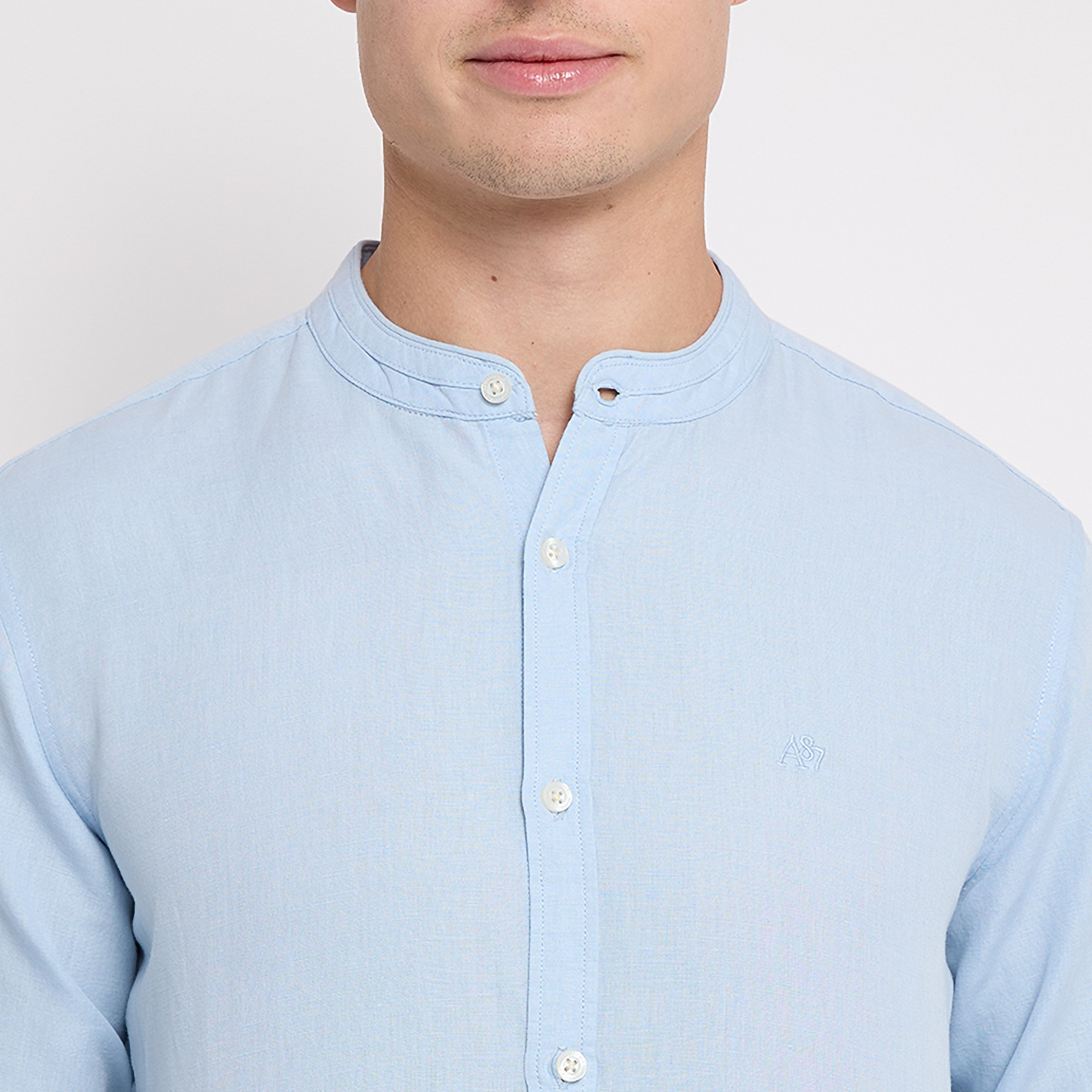 Aeropostale Plain Mandarin Collar Long Sleeves Shirt-men-clothing-shirts-image-11
