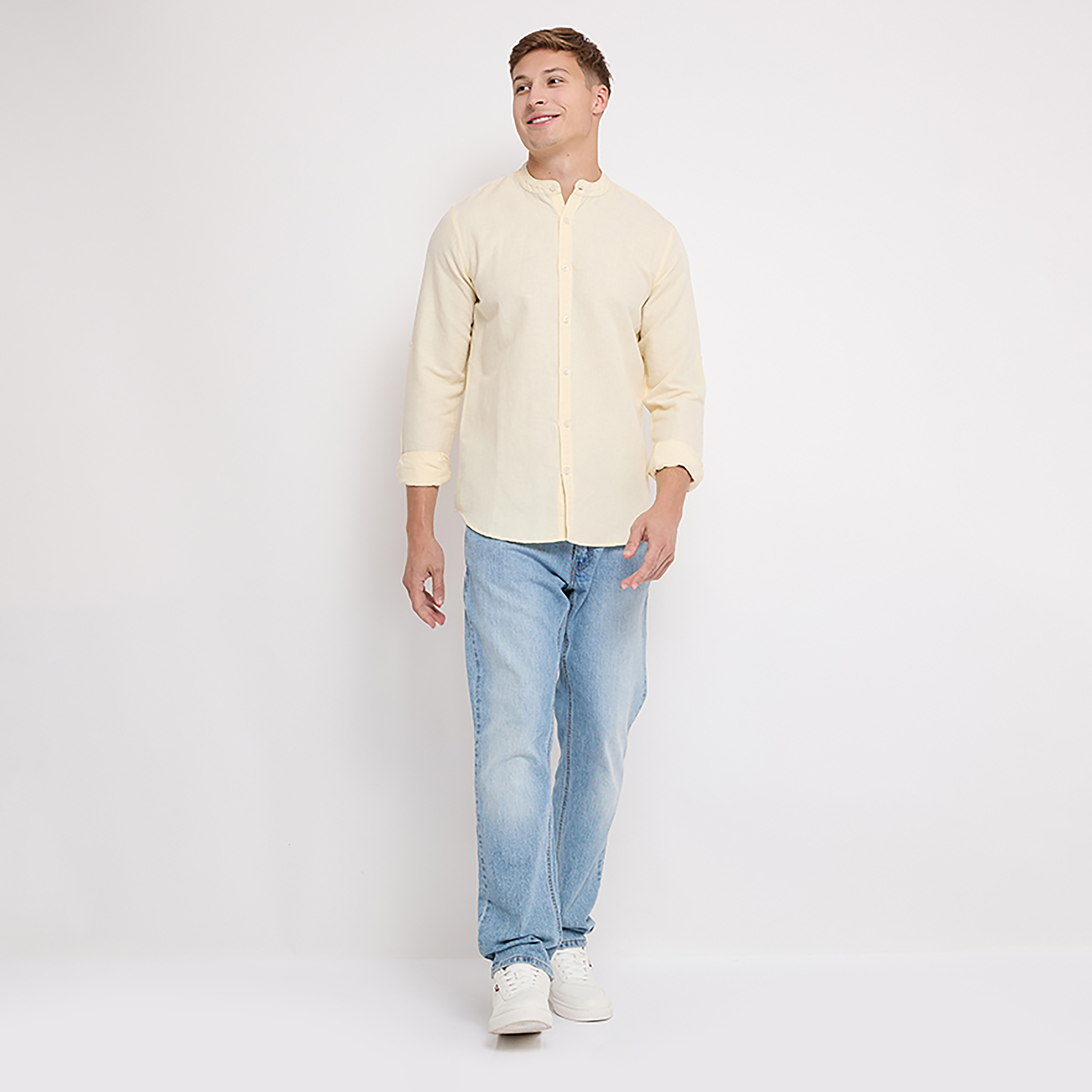 Aeropostale Plain Mandarin Collar Long Sleeves Shirt-men-clothing-shirts-image-18