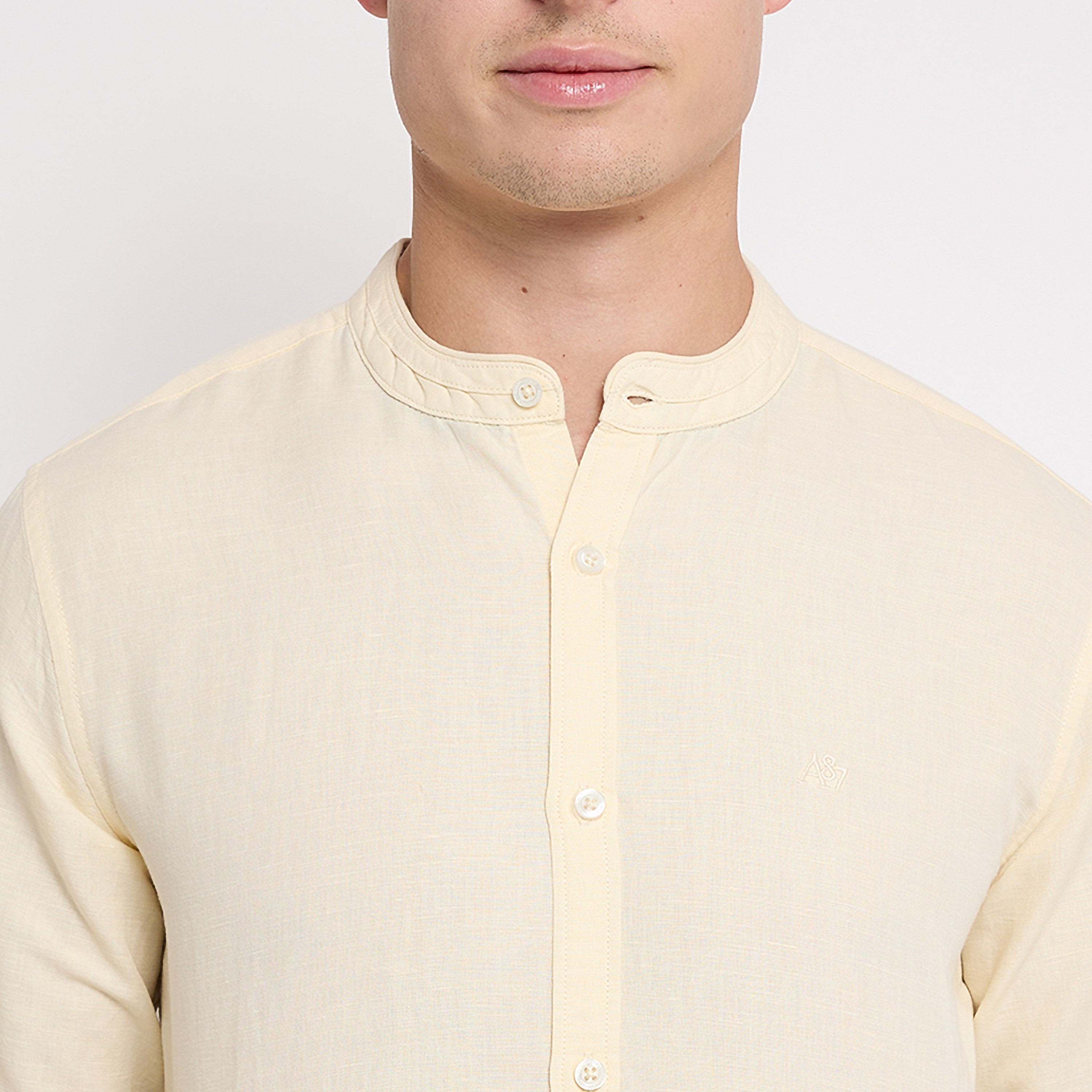 Aeropostale Plain Mandarin Collar Long Sleeves Shirt-men-clothing-shirts-image-19