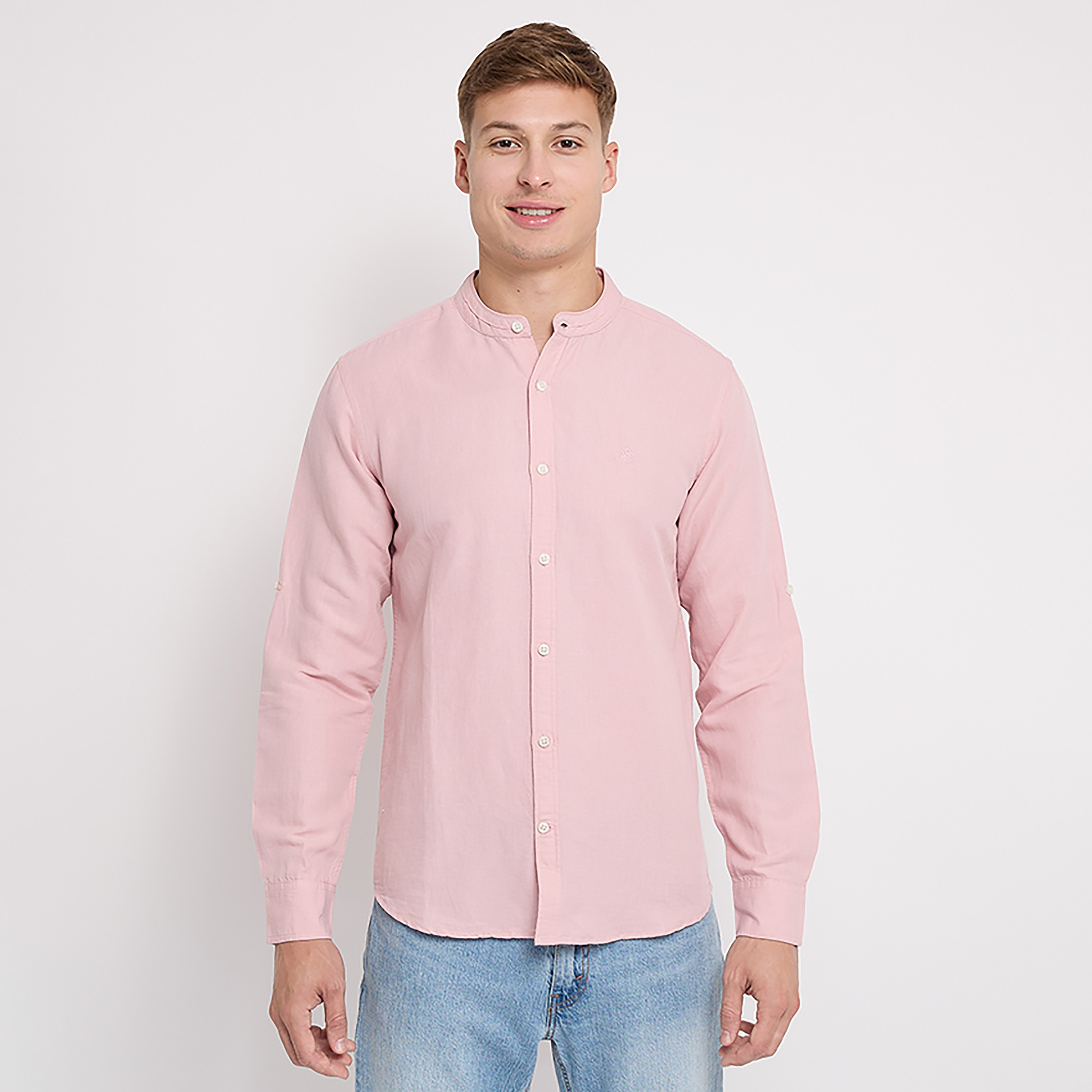 Aeropostale Plain Mandarin Collar Long Sleeves Shirt-men-clothing-shirts-image-29