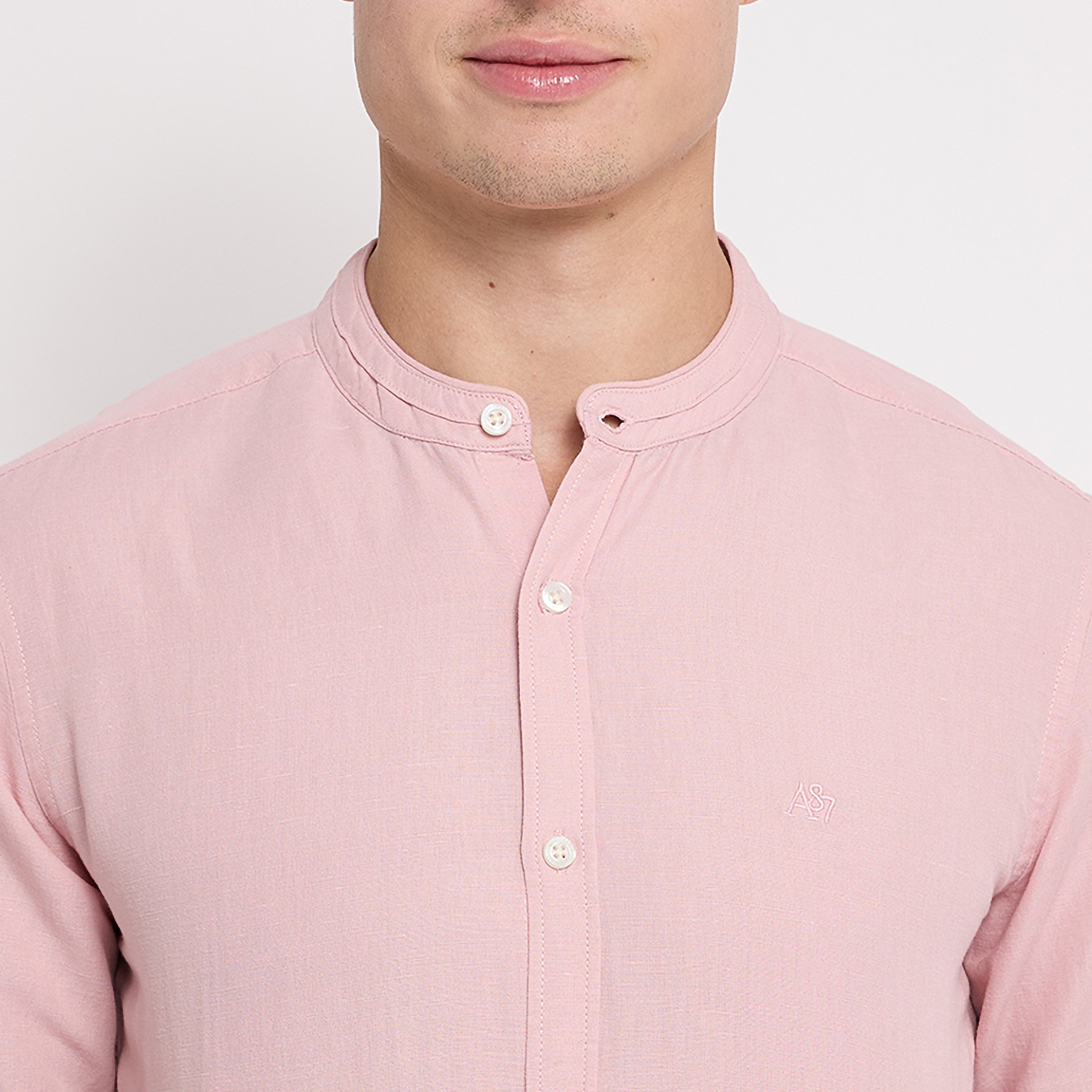 Aeropostale Plain Mandarin Collar Long Sleeves Shirt-men-clothing-shirts-image-31