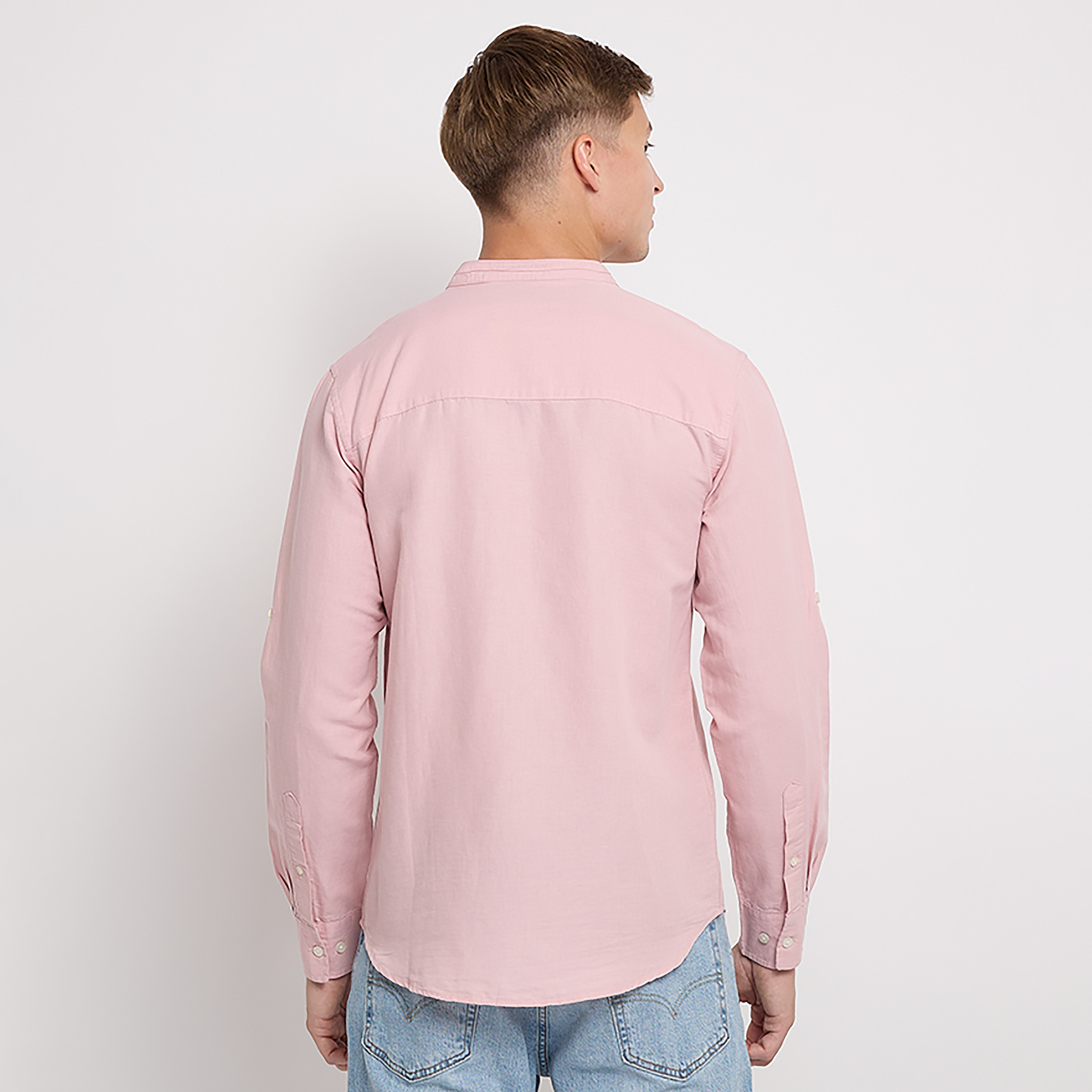 Aeropostale Plain Mandarin Collar Long Sleeves Shirt-men-clothing-shirts-image-32