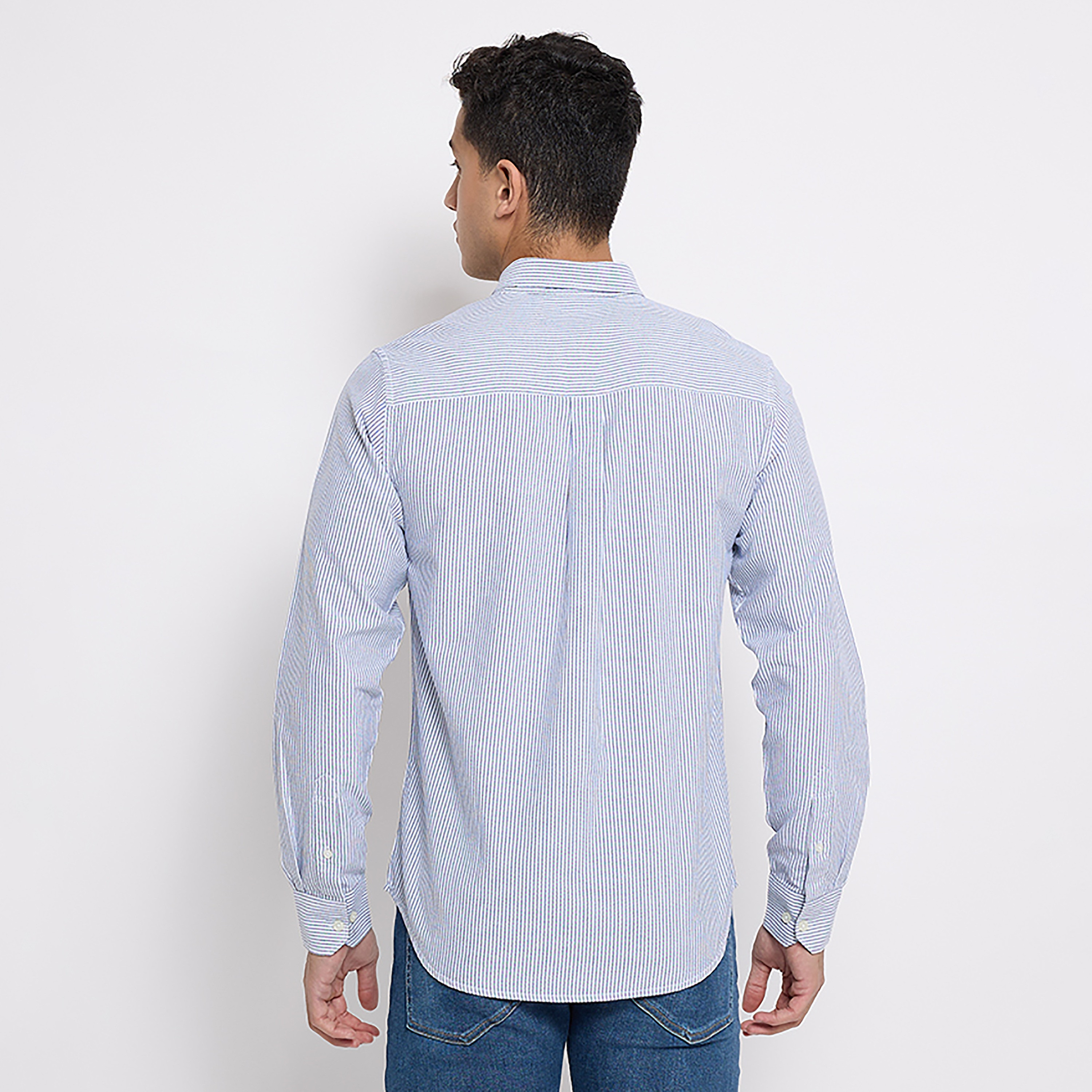 Aeropostale Stripes Button Down Collar Long Sleeves Shirt-men-clothing-shirts-image-4