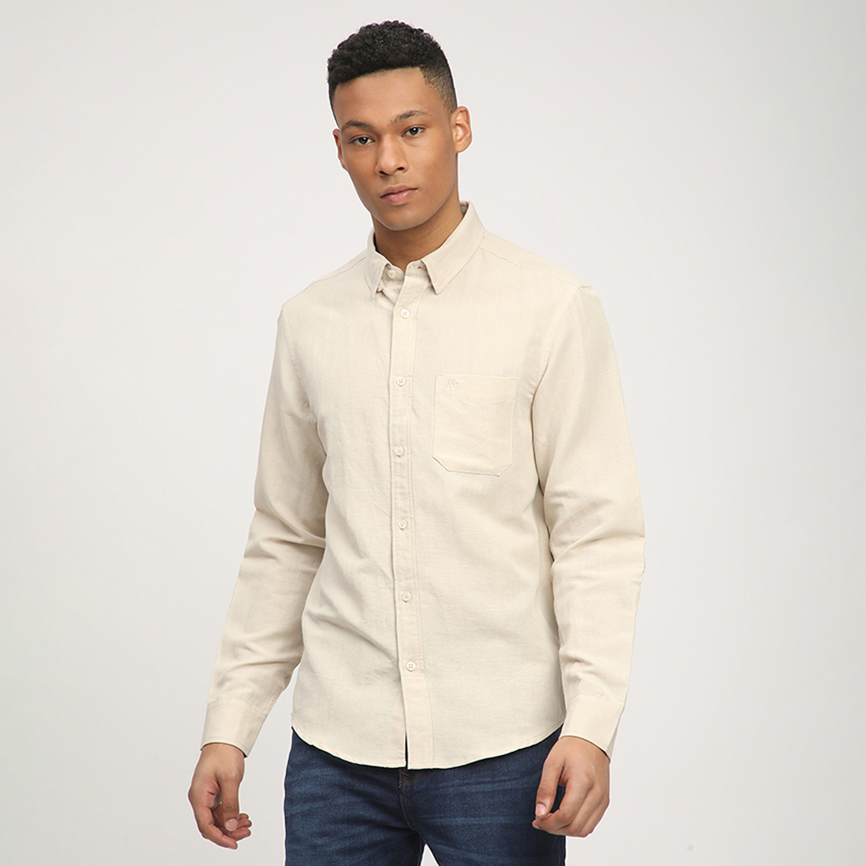 إيروبوستال - قميص  سادة بأكمام طويلة-men-clothing-shirts-image-1