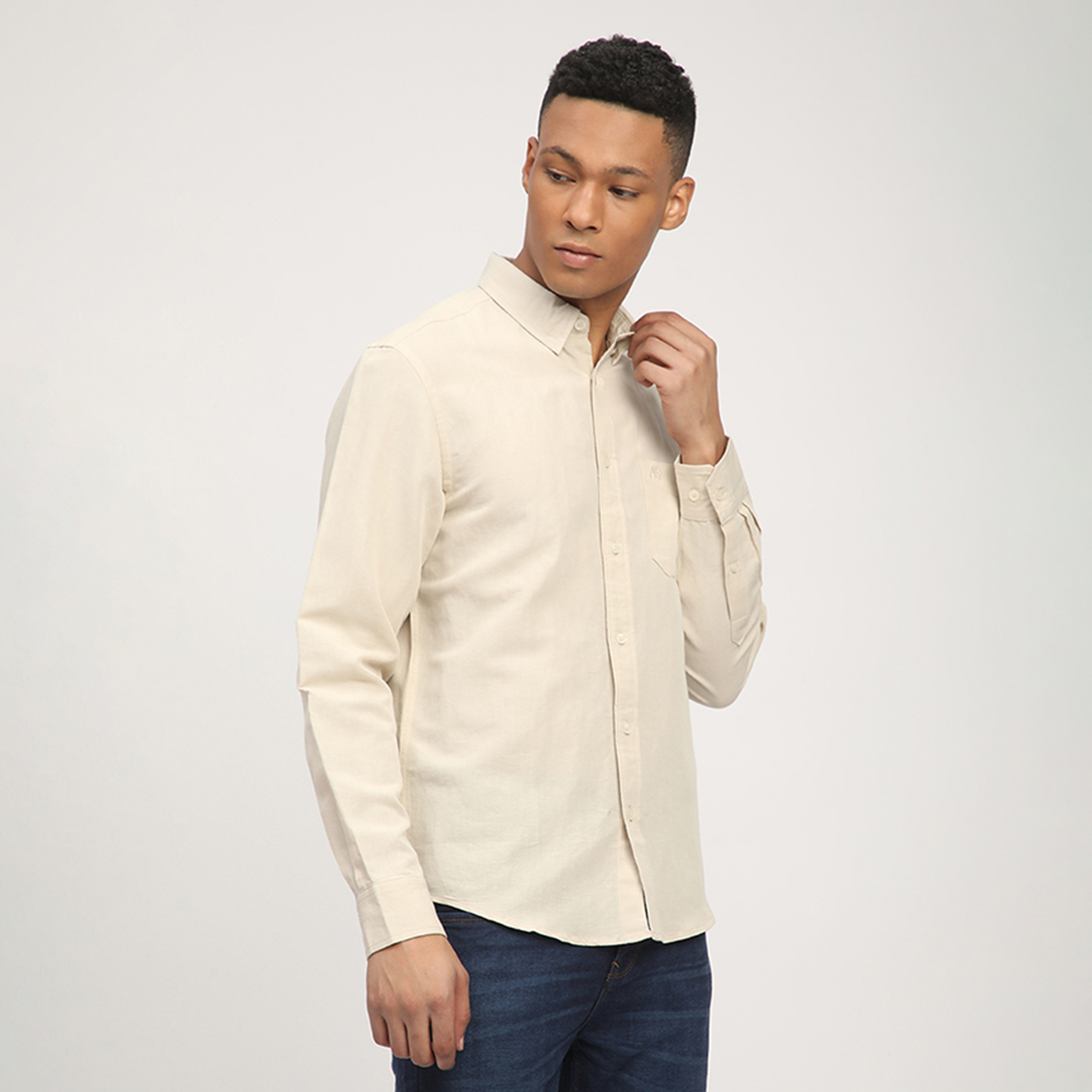 إيروبوستال - قميص  سادة بأكمام طويلة-men-clothing-shirts-image-3