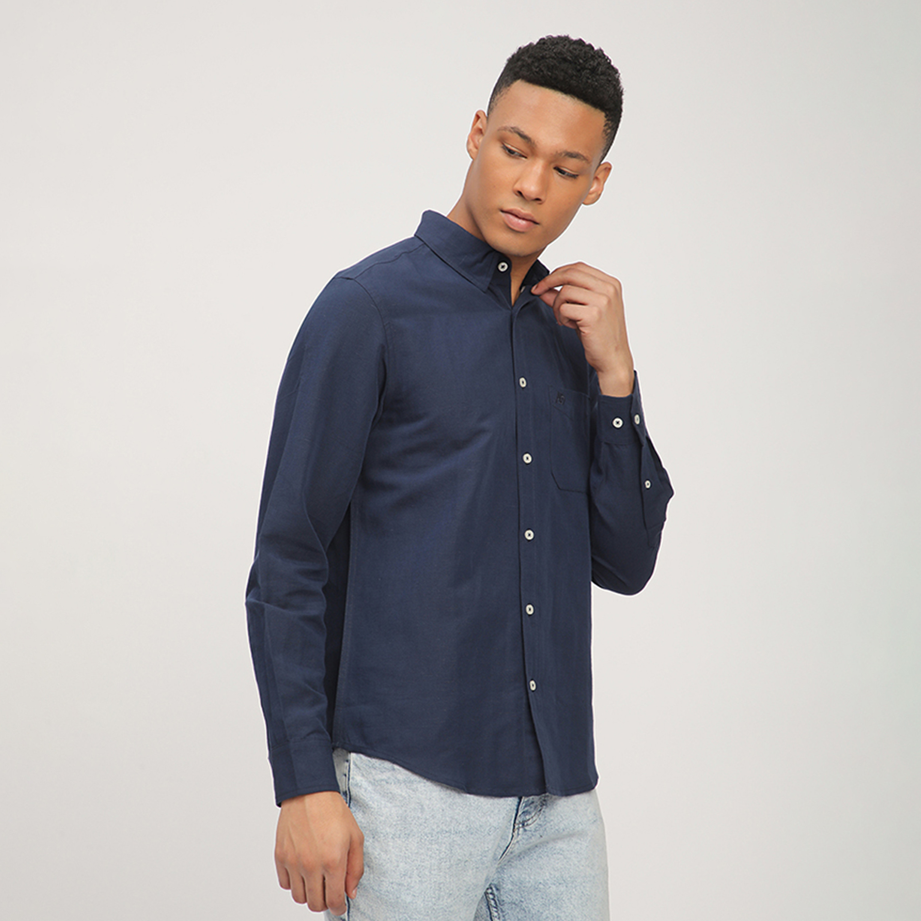 إيروبوستال - قميص  سادة بأكمام طويلة-men-clothing-shirts-image-19