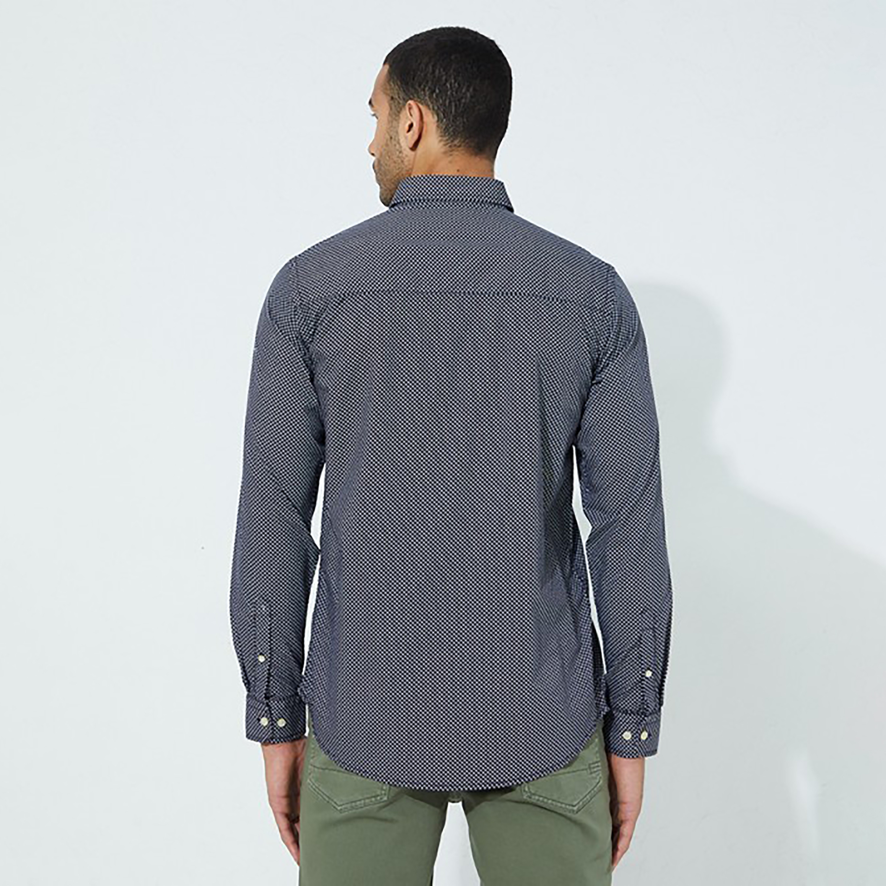 قميص بأكمام طويلة بياقة ذات مربعات من ايروبوستال-men-clothing-shirts-image-4