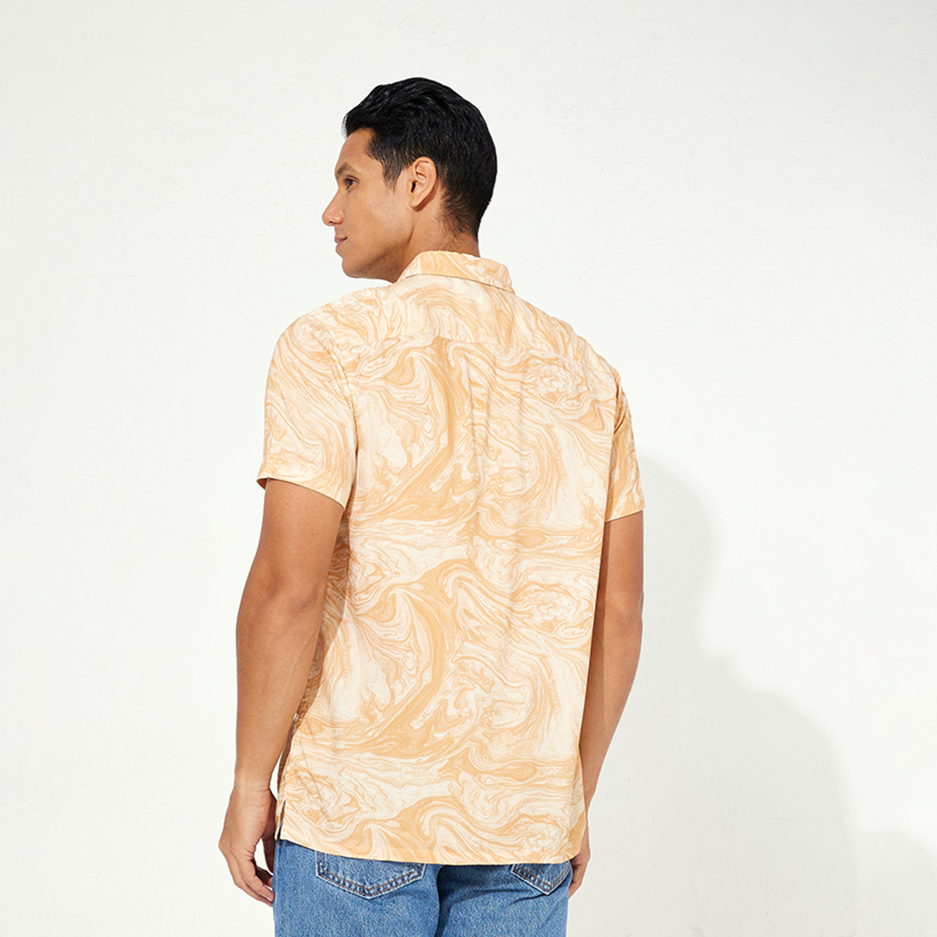 ايروبوستيل- قميص رجالي رسمي مطبوع وأكمام قصيرة وياقة-men-clothing-shirts-image-4