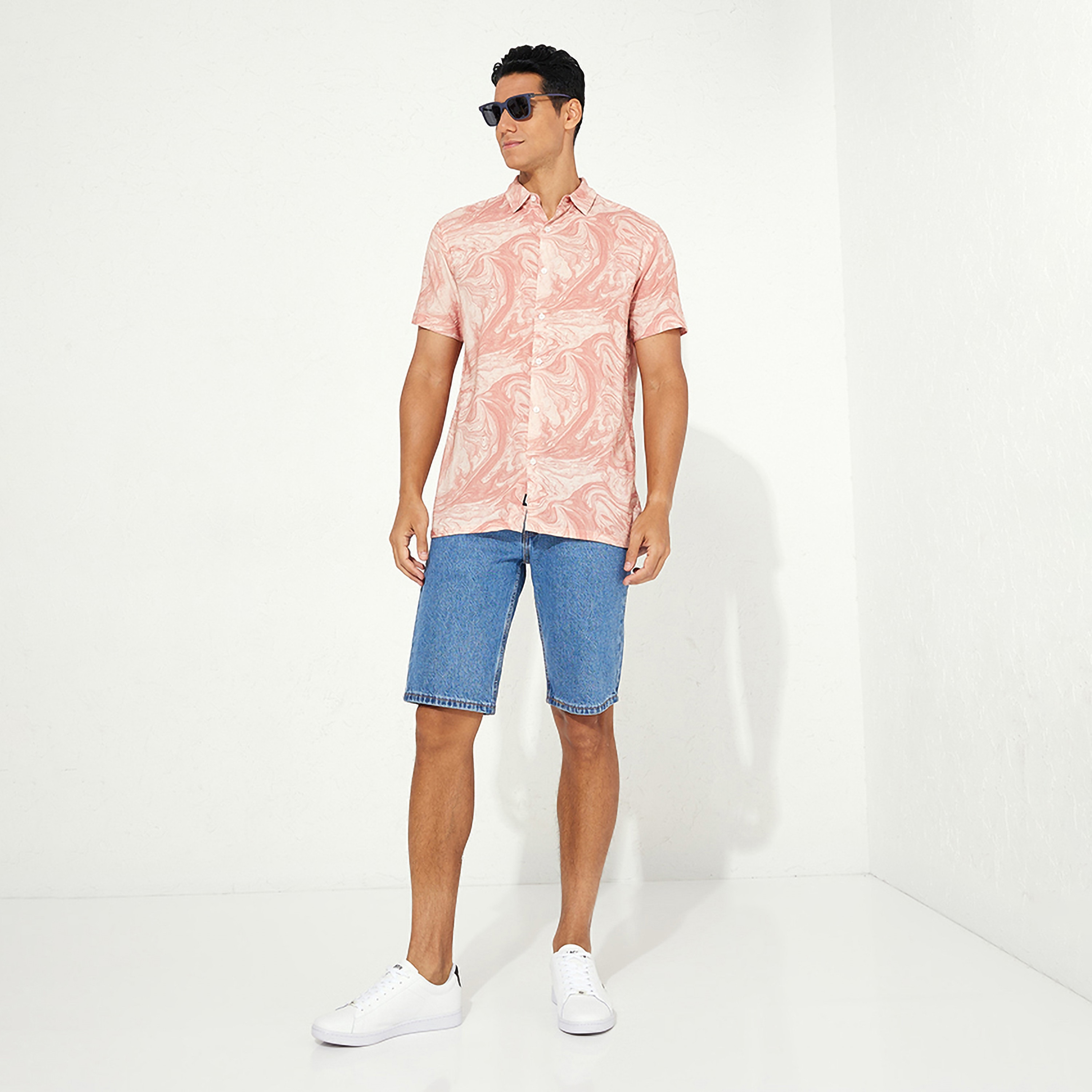 ايروبوستيل- قميص رجالي رسمي مطبوع وأكمام قصيرة وياقة-men-clothing-shirts-image-6