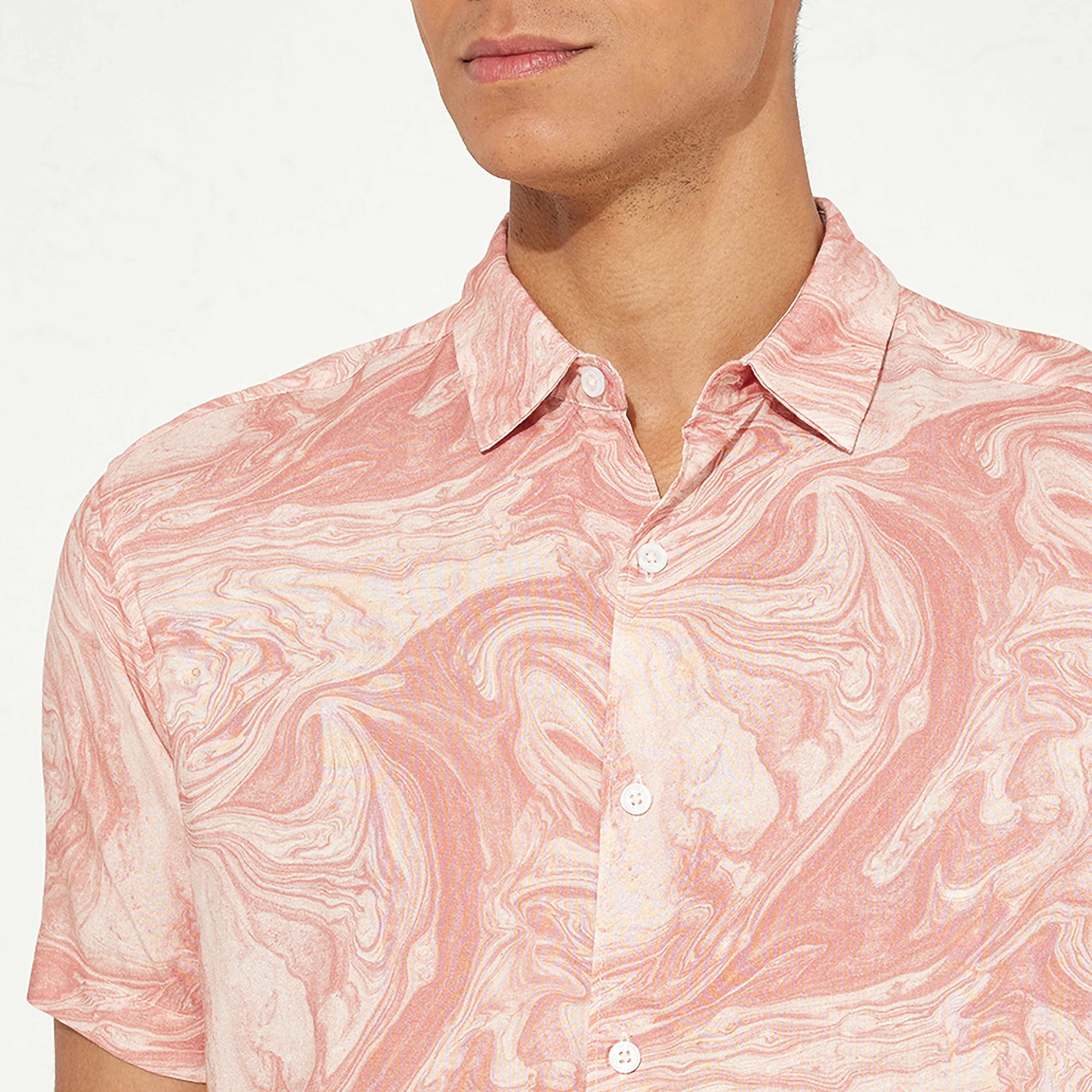 ايروبوستيل- قميص رجالي رسمي مطبوع وأكمام قصيرة وياقة-men-clothing-shirts-image-7