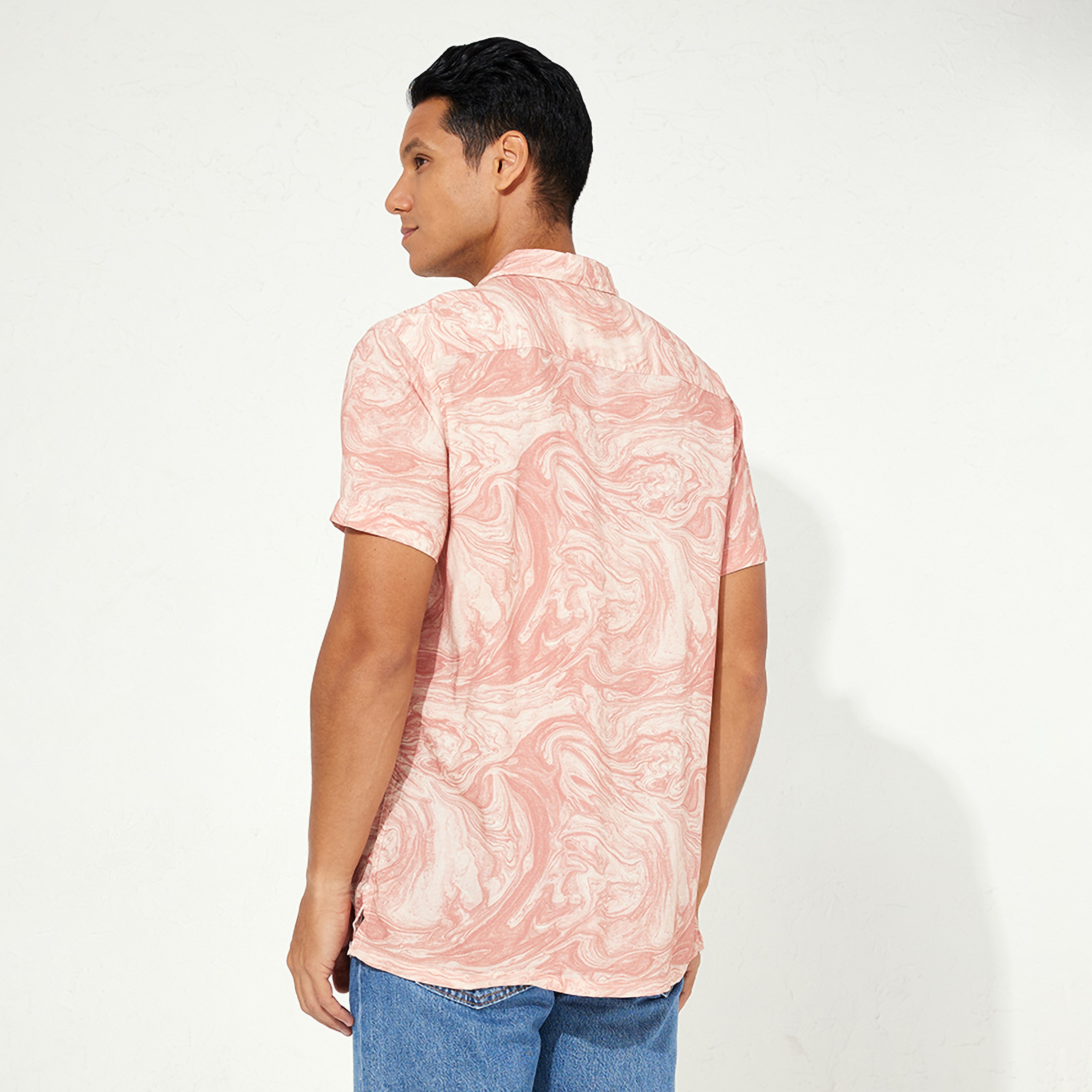 ايروبوستيل- قميص رجالي رسمي مطبوع وأكمام قصيرة وياقة-men-clothing-shirts-image-8