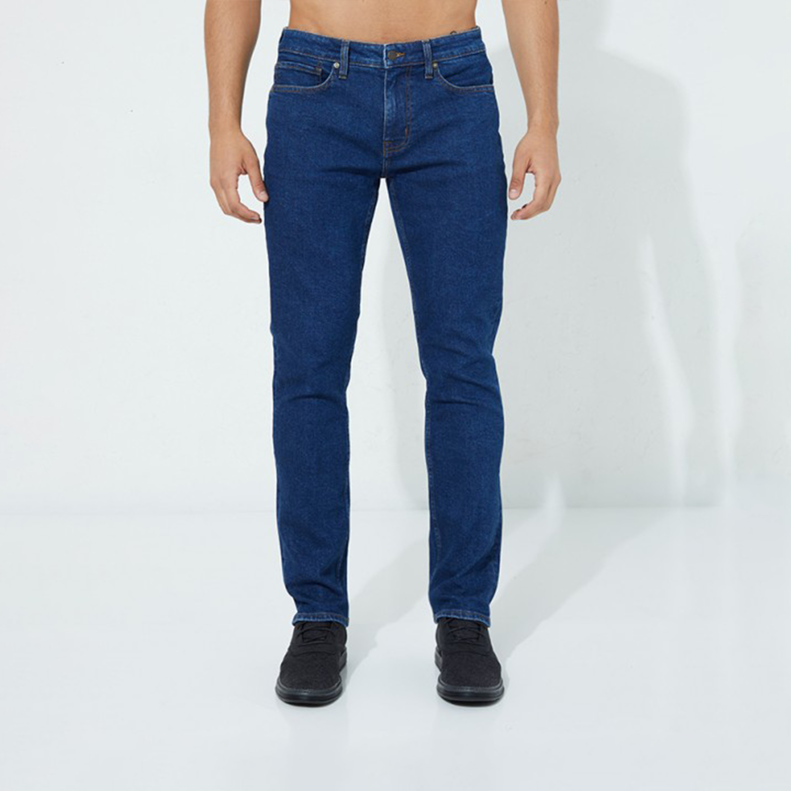 Aeropostale Men's Slim Fit Mid-Rise Denim with Dark Wash-men-clothing-bottoms-jeans-image-1