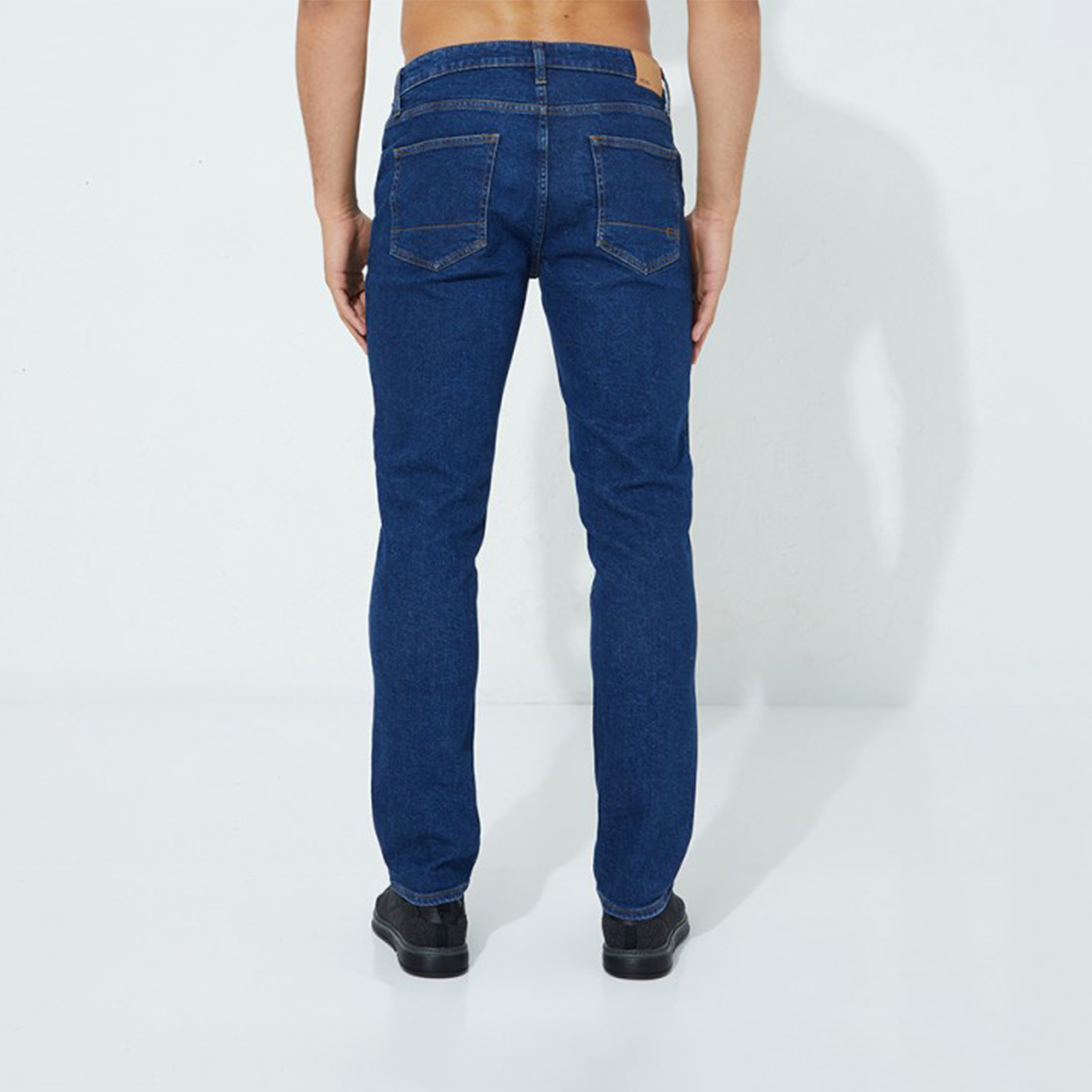 أيروبوستال- بنطلون جينز رجالي ضيق بخصر متوسط ​​غسول غامق-men-clothing-bottoms-jeans-image-2