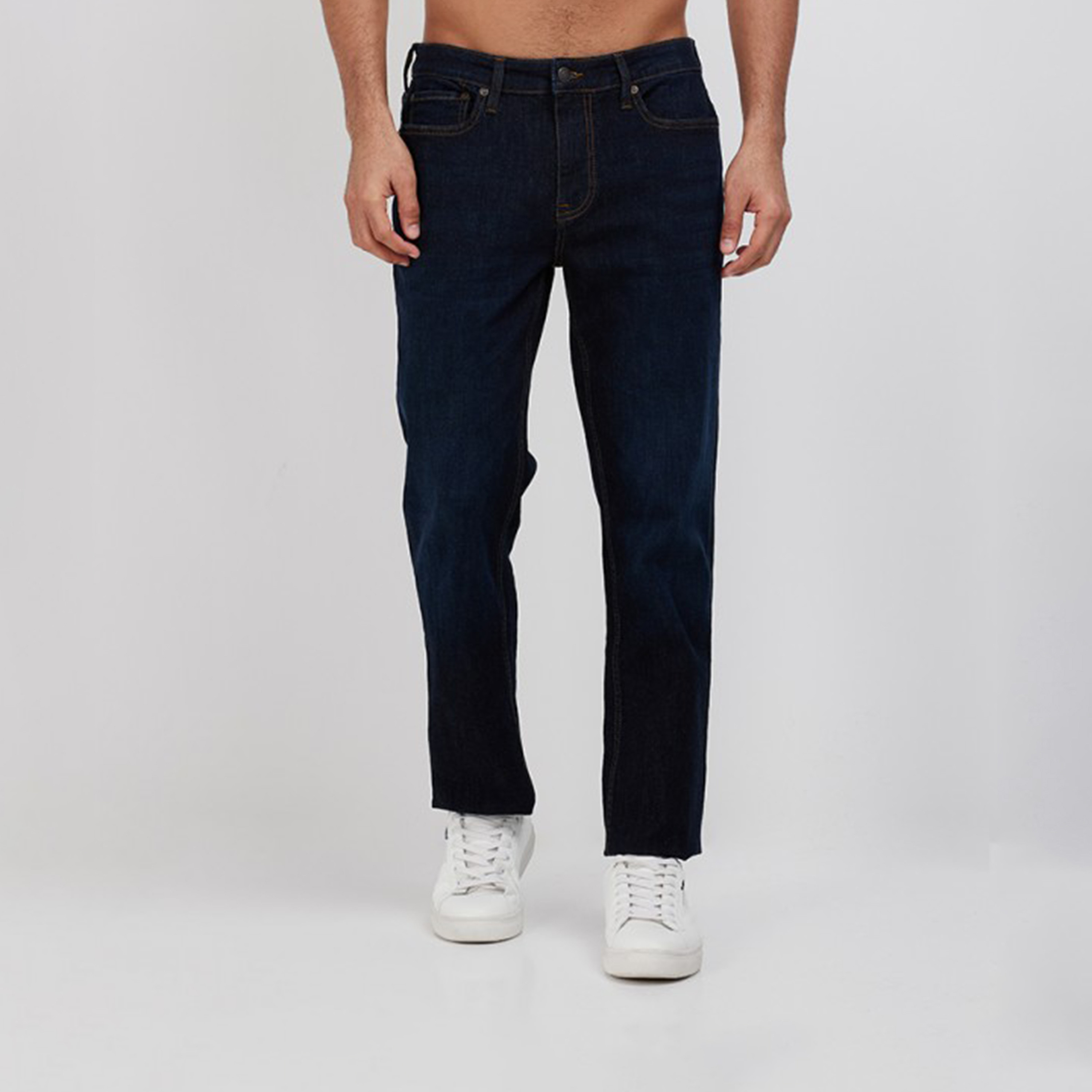 Aeropostale Men's Slim Fit Mid-Rise Denim with Dark Wash-men-clothing-bottoms-jeans-image-1