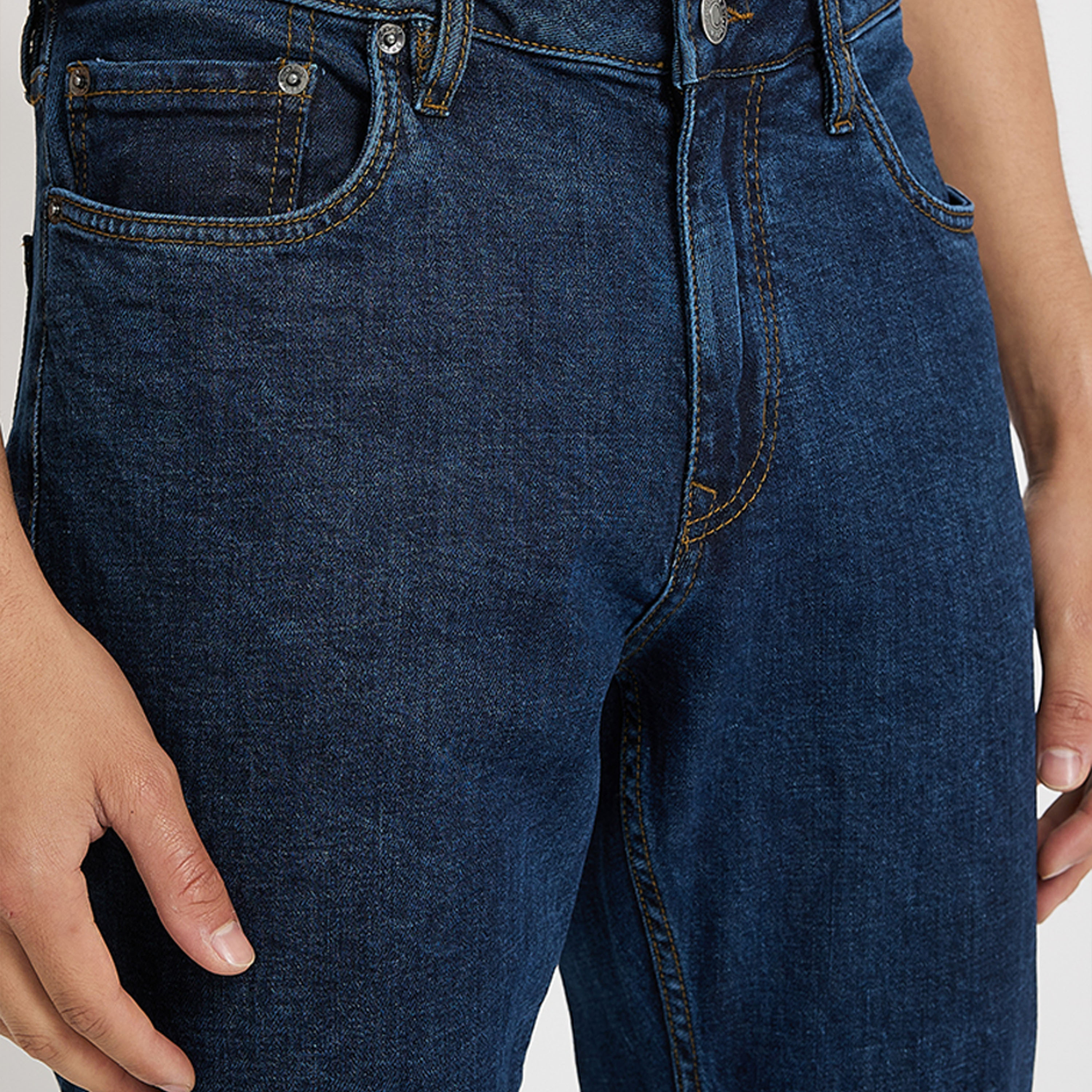 أيروبوستال- بنطلون جينز رجالي ضيق بخصر متوسط ​​غسول غامق-men-clothing-bottoms-jeans-image-3