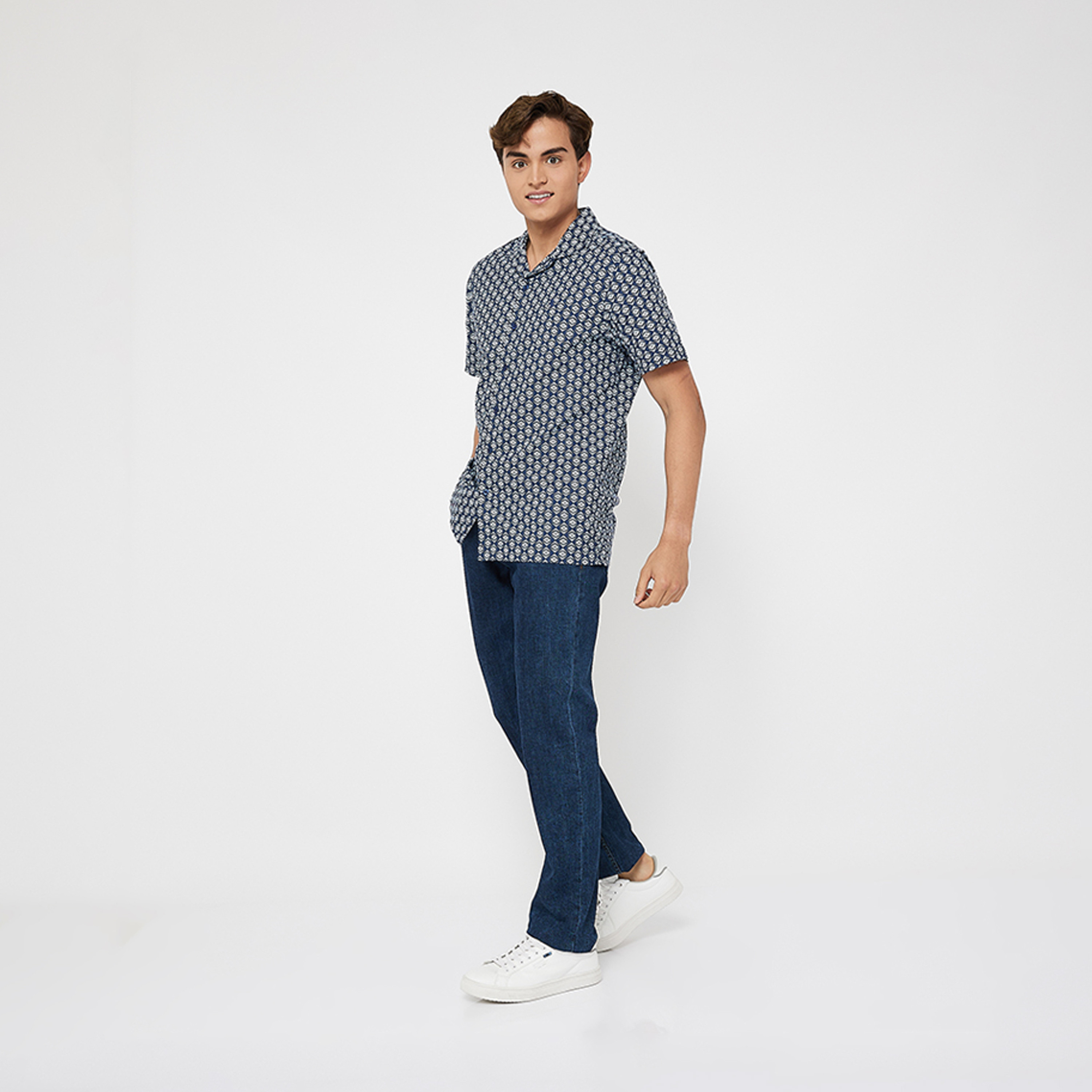أيروبوستال- بنطلون جينز رجالي ضيق بخصر متوسط ​​غسول غامق-men-clothing-bottoms-jeans-image-4