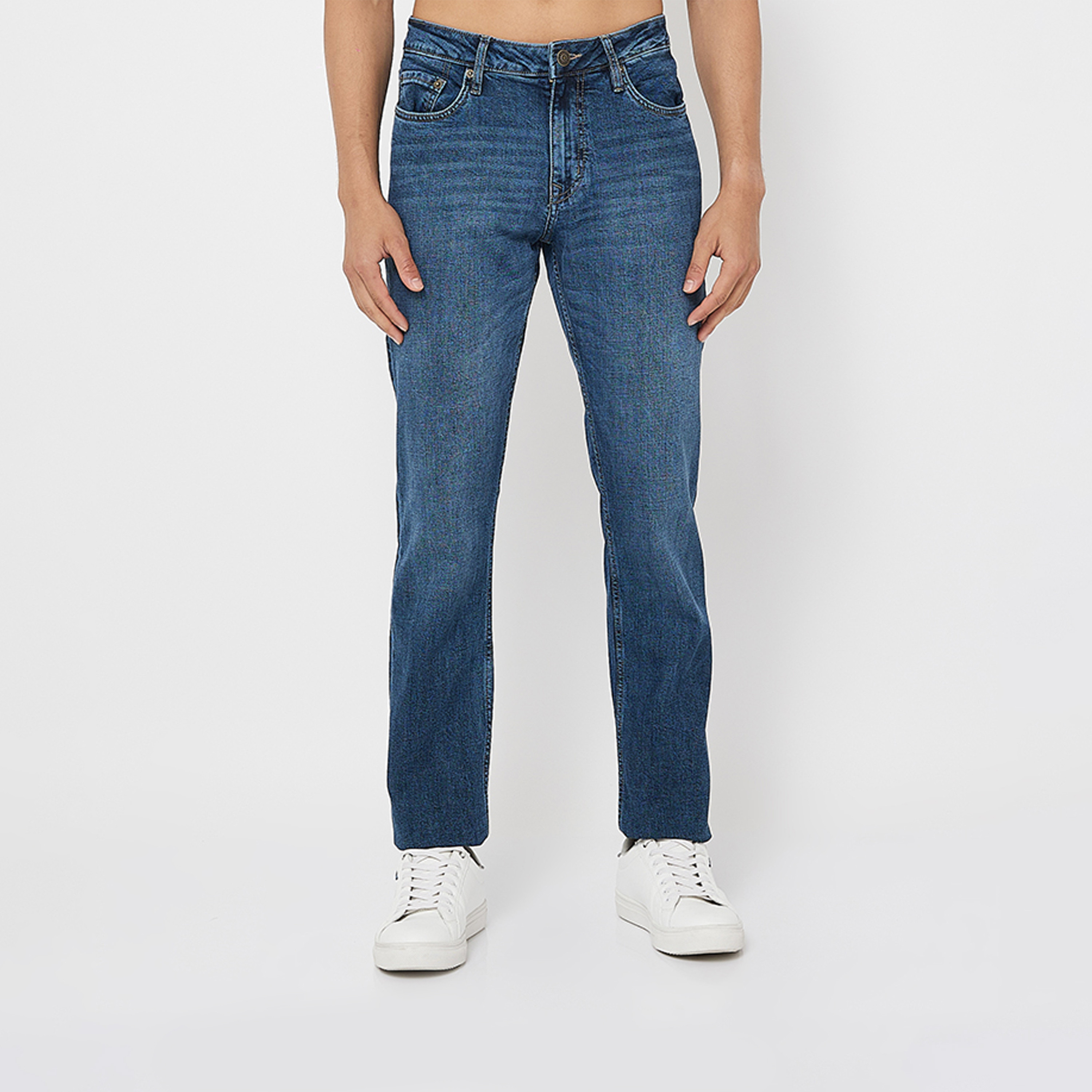 أيروبوستال- بنطلون جينز رجالي ضيق بخصر متوسط ​​غسول غامق-men-clothing-bottoms-jeans-image-5