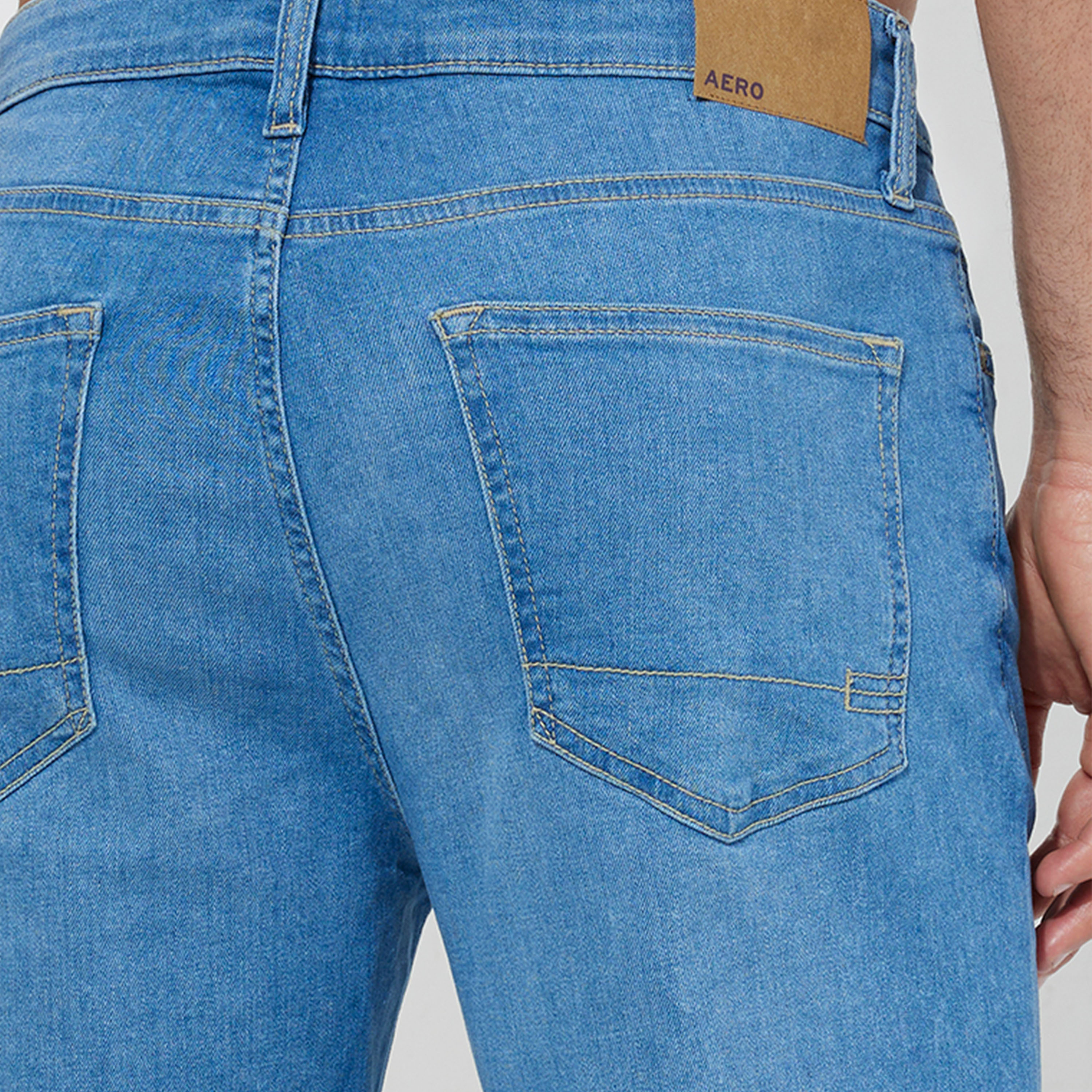 ايروبوستيل- بنطلون جينز رجالي ضيق بخصر متوسط ​​وبلون متوسط ​​مغسول-men-clothing-bottoms-jeans-image-3