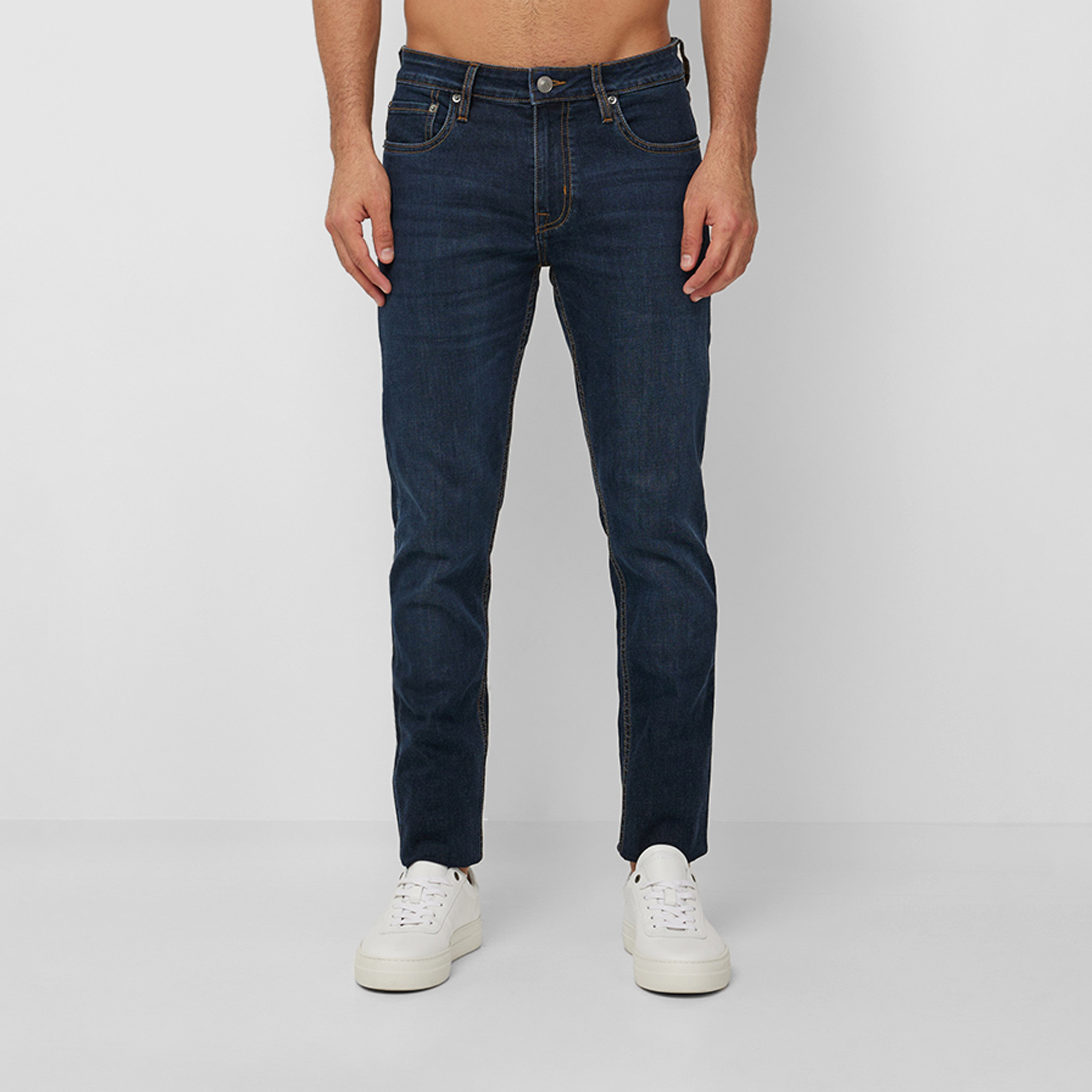 ايروبوستيل- بنطلون جينز رجالي ضيق بخصر متوسط ​​وبلون داكن مغسول-men-clothing-bottoms-jeans-image-1