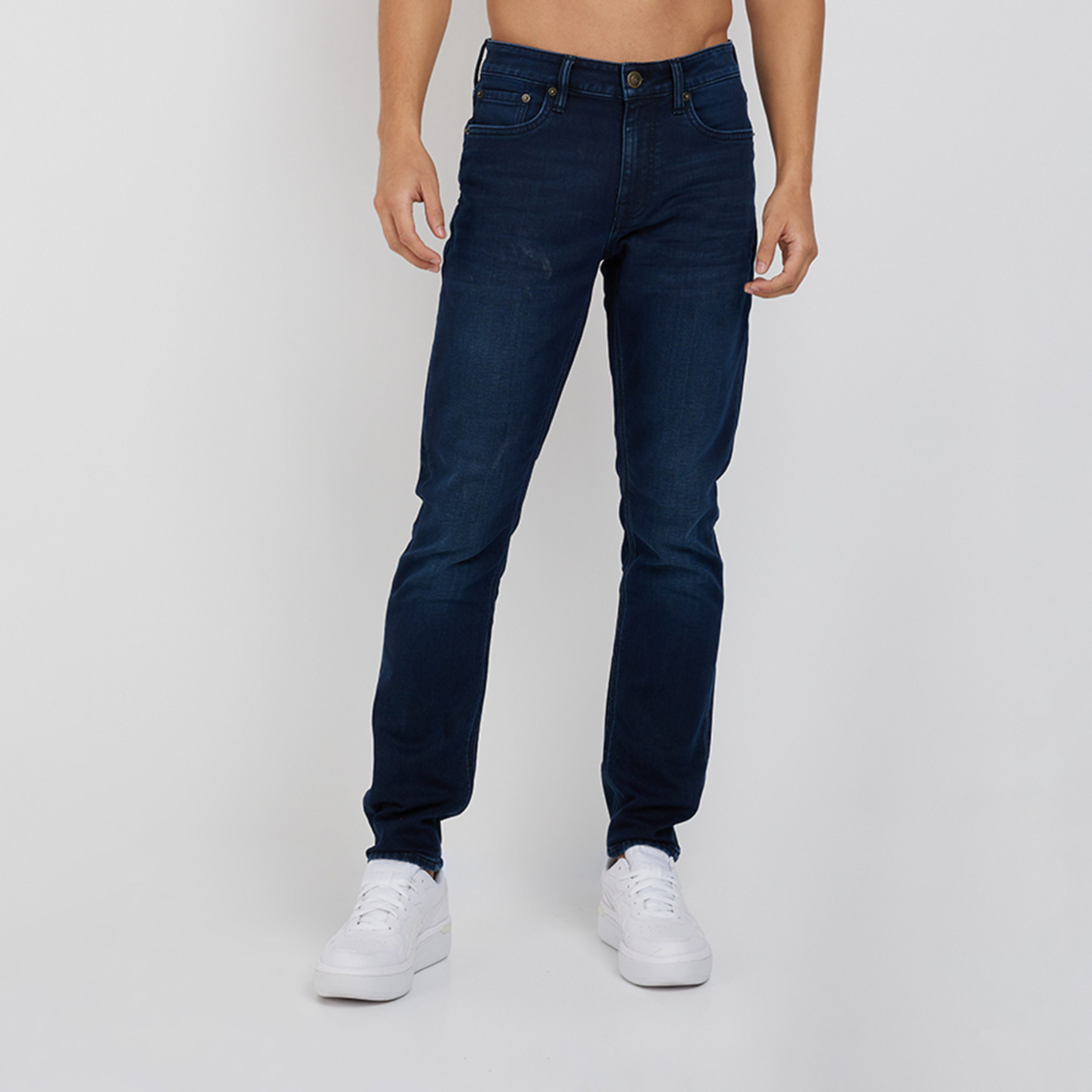 ايروبوستيل- بنطلون جينز رجالي ضيق بخصر متوسط ​​وبلون داكن مغسول-men-clothing-bottoms-jeans-image-1