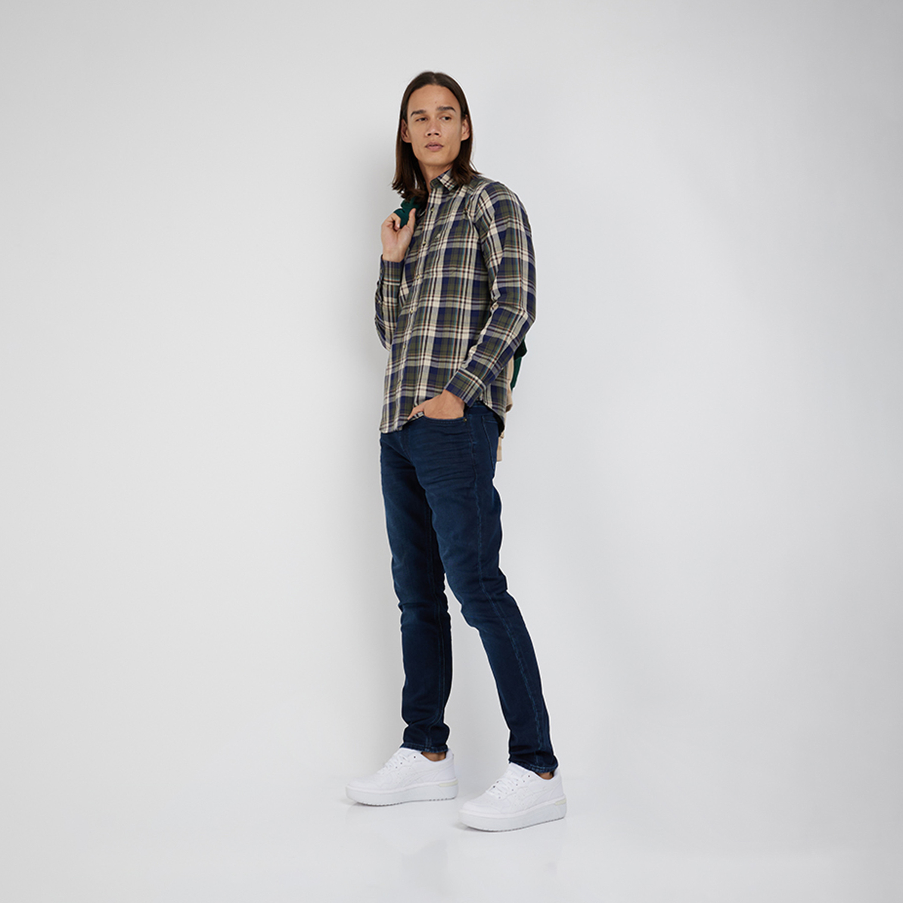 ايروبوستيل- بنطلون جينز رجالي ضيق بخصر متوسط ​​وبلون داكن مغسول-men-clothing-bottoms-jeans-image-2