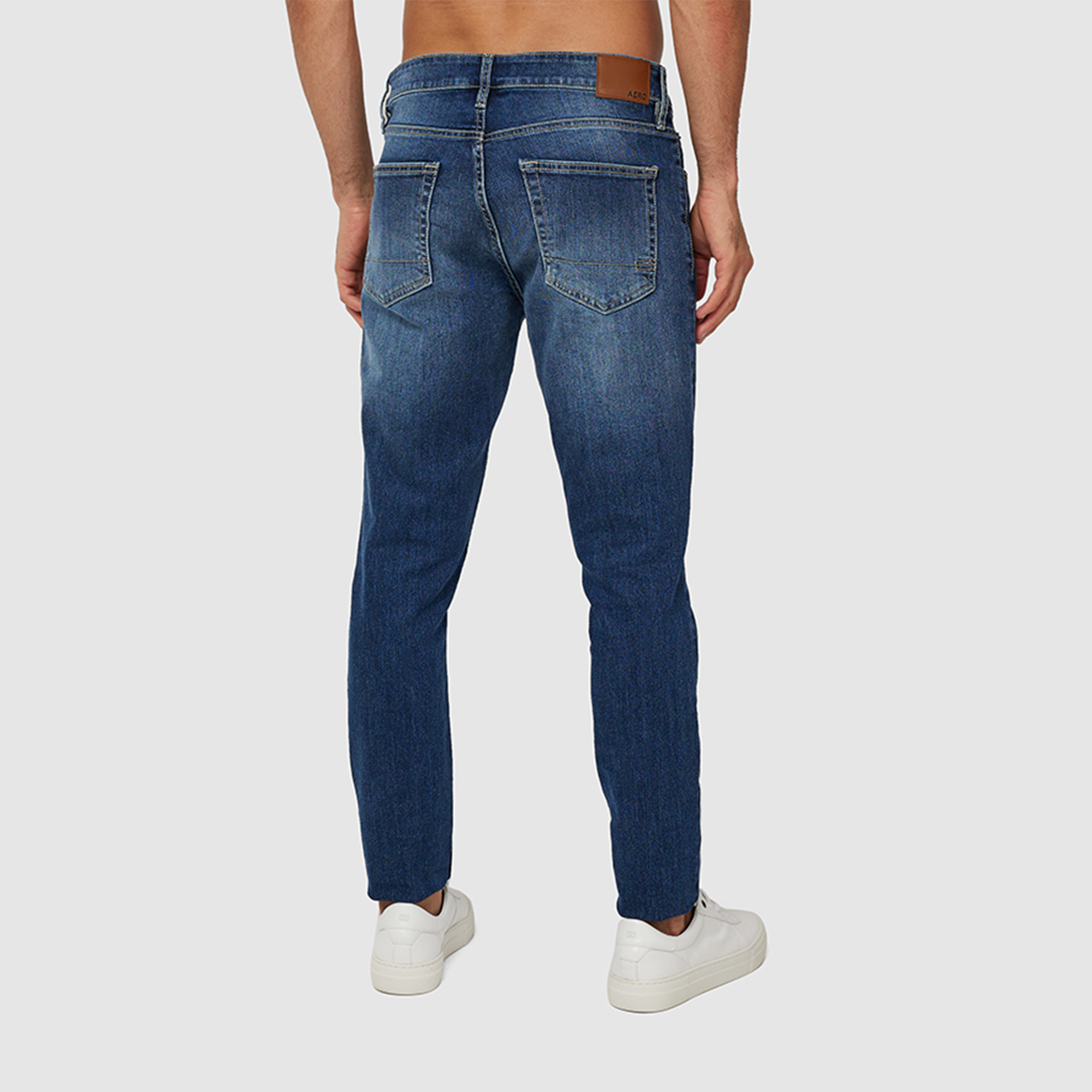 ايروبوستيل- بنطلون جينز رجالي ضيق بخصر متوسط ​​وبلون متوسط ​​مغسول-men-clothing-bottoms-jeans-image-4