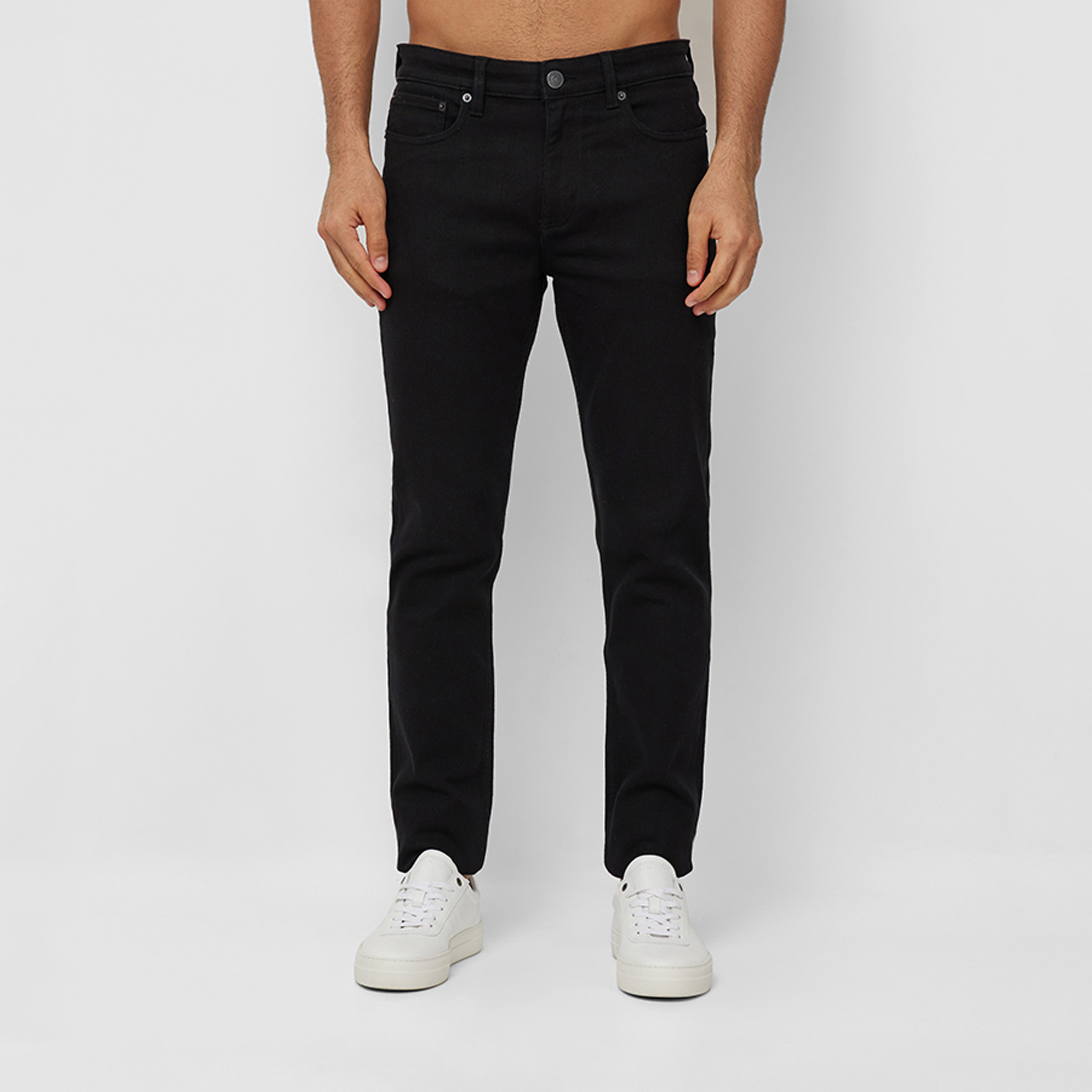 ايروبوستيل- بنطلون جينز رجالي ضيق بخصر متوسط ​​وبلون أسود مغسول-men-clothing-bottoms-jeans-image-1